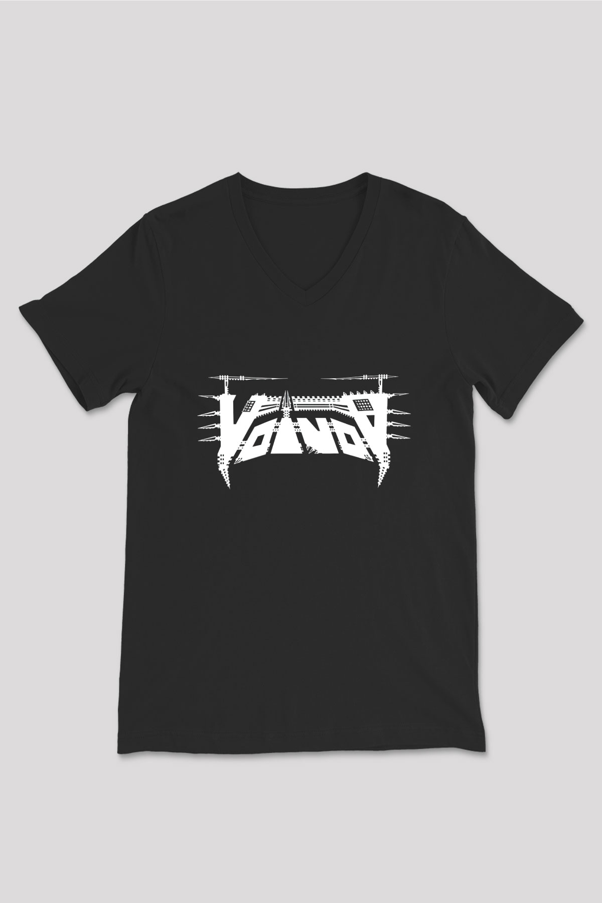 Voivod Siyah Unisex V Yaka Tişört T-Shirt