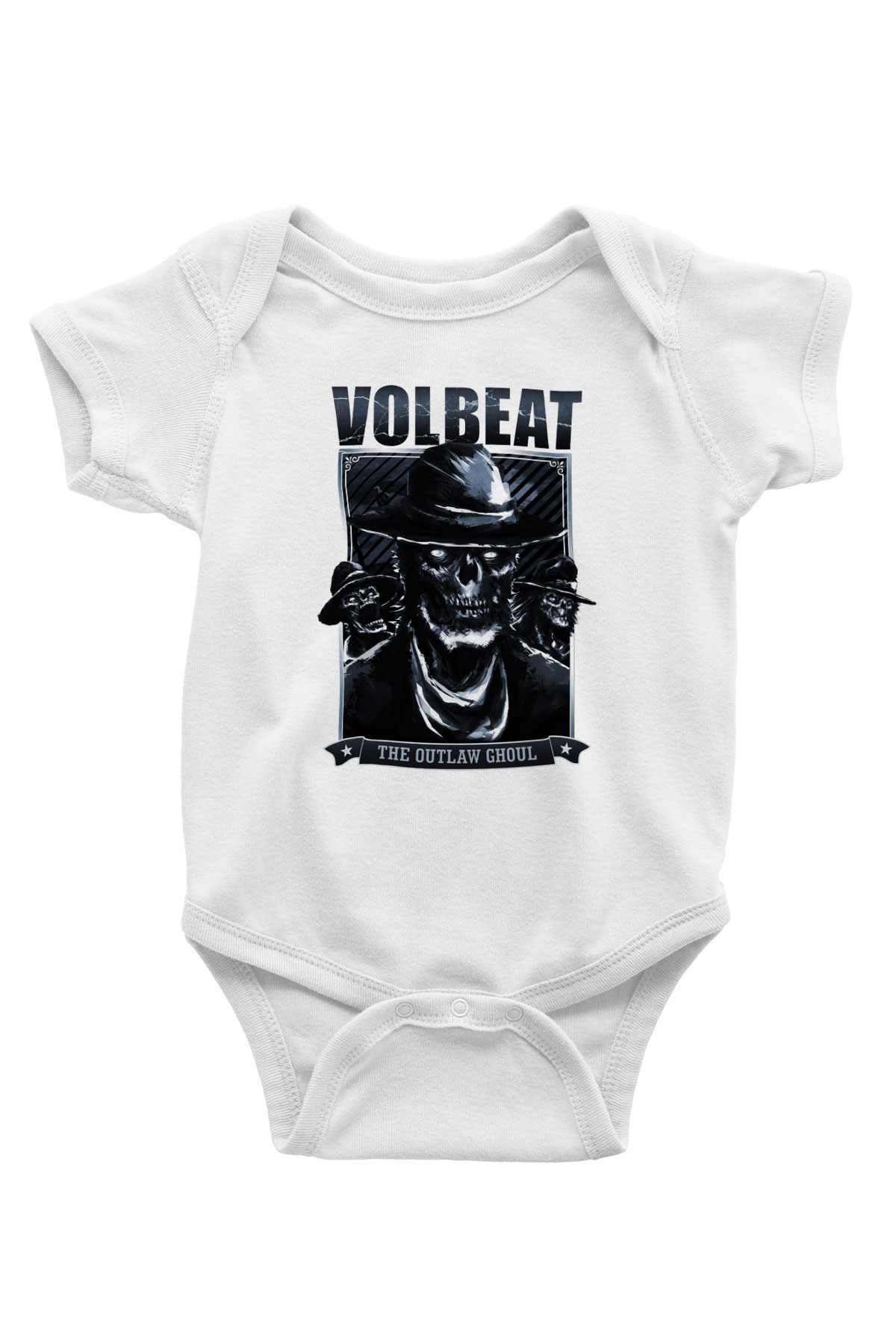 Volbeat Baskılı Beyaz Unisex Bebek Body - Zıbın