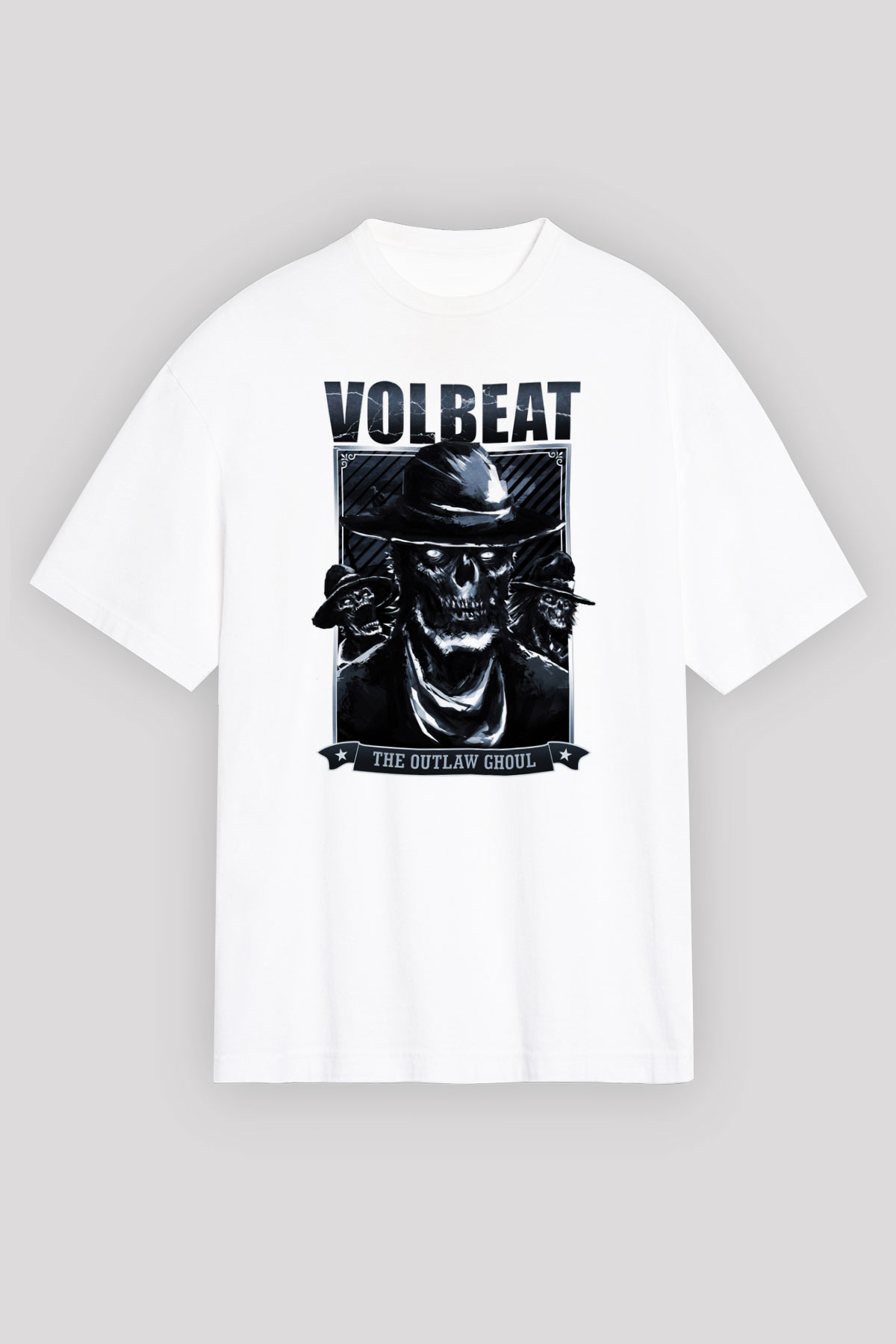 Volbeat Beyaz Unisex Oversize Tişört T-Shirt