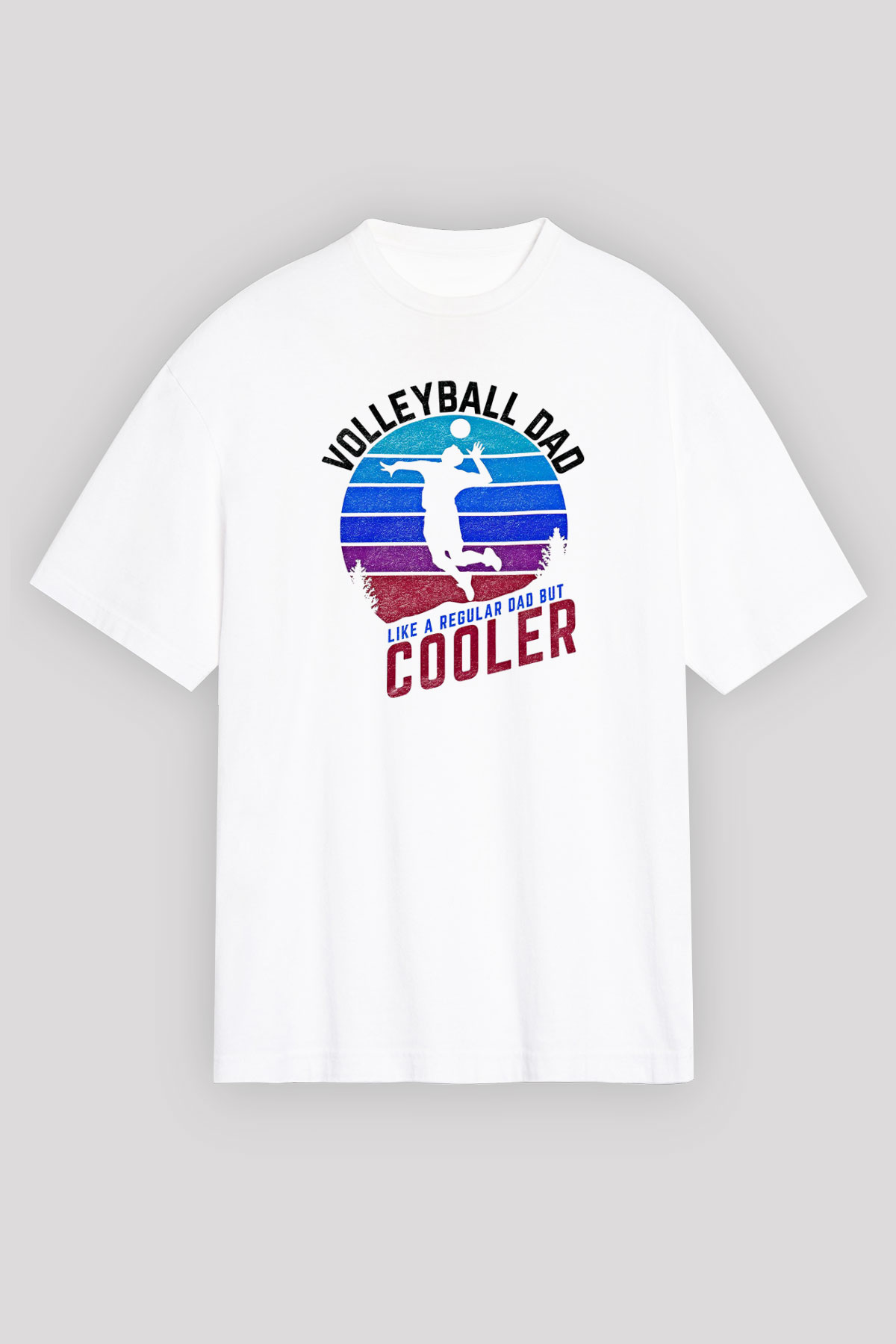 Voleybol Baskılı Unisex Beyaz Oversize Tişört - Tshirt