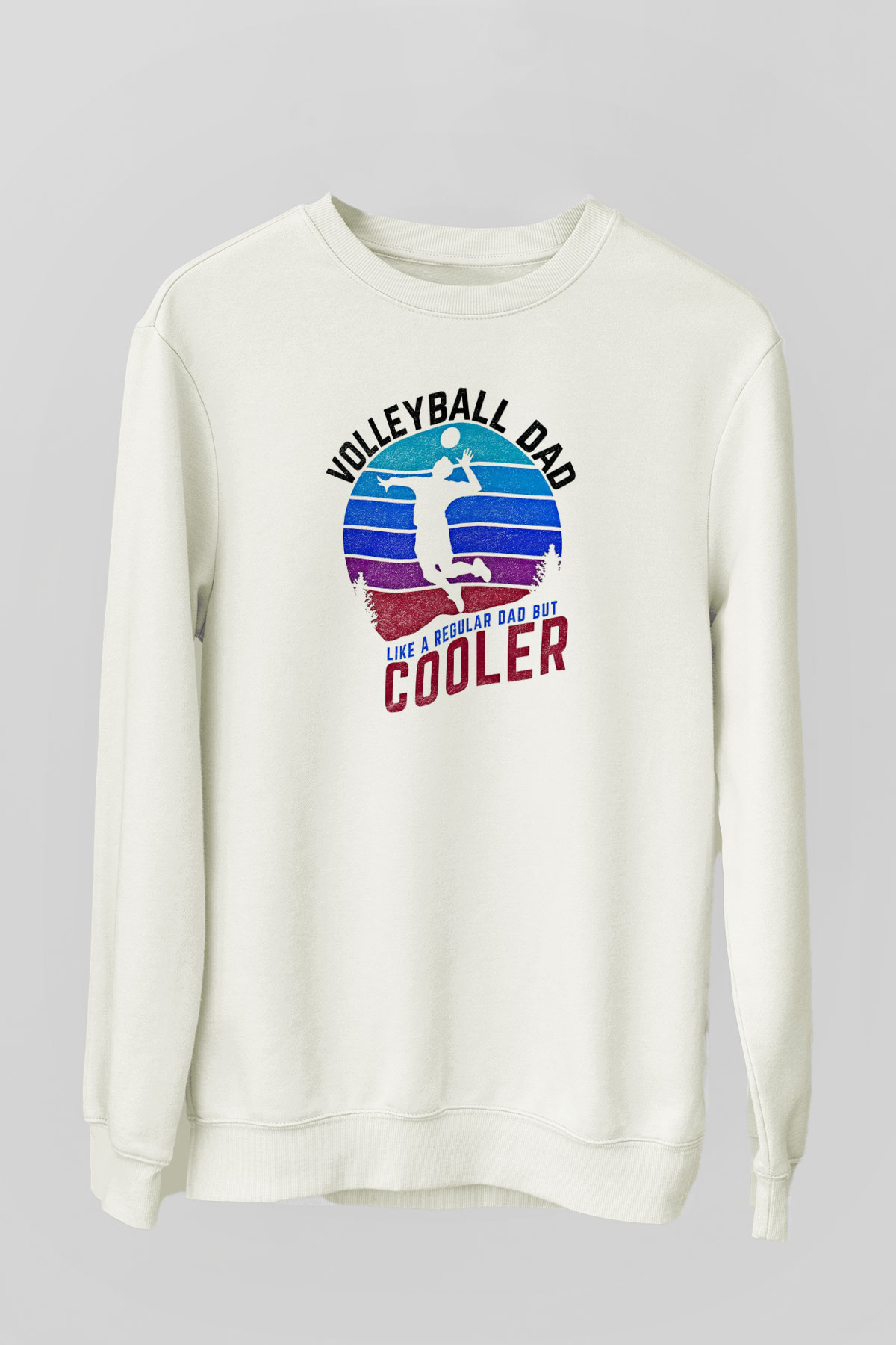 Voleybol Baskılı Unisex Ekru Sweatshirt