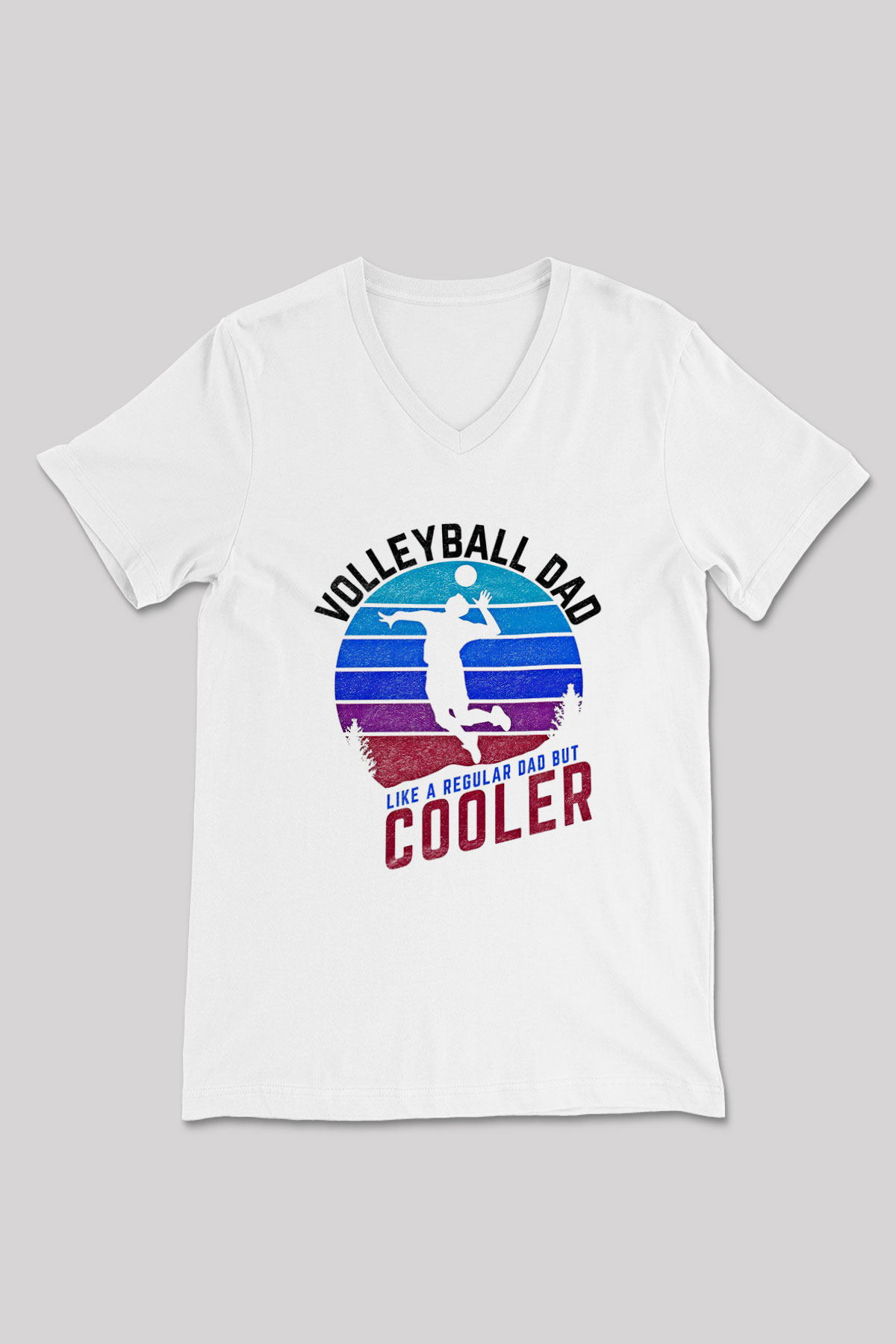 Voleybol Baskılı Unisex V Yaka Tişört - Tshirt