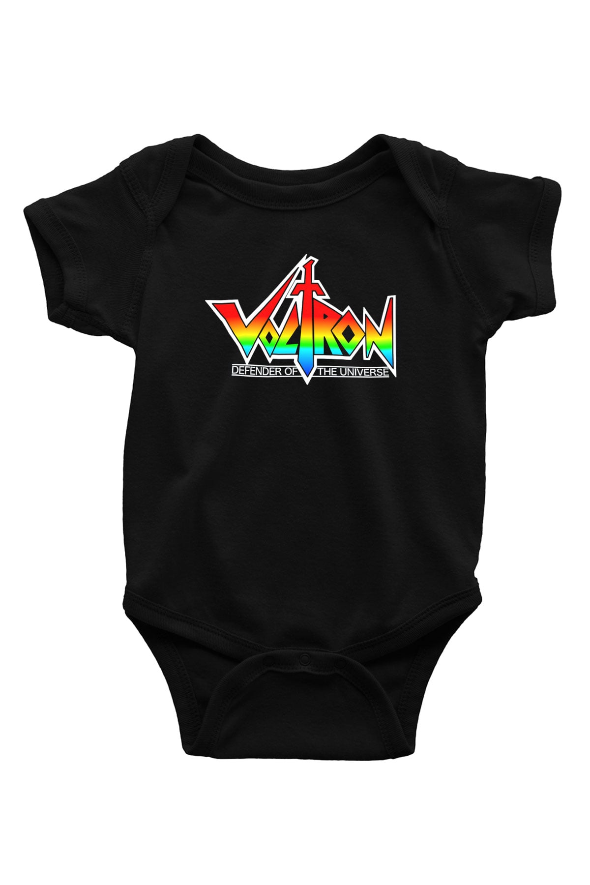 Voltron Baskılı Siyah Bebek Body - Zıbın