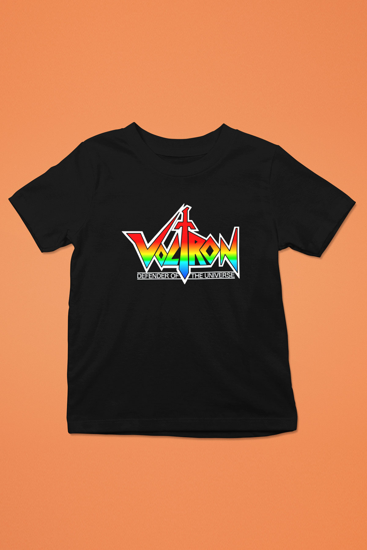 Voltron Baskılı Siyah Unisex Çocuk Tişört