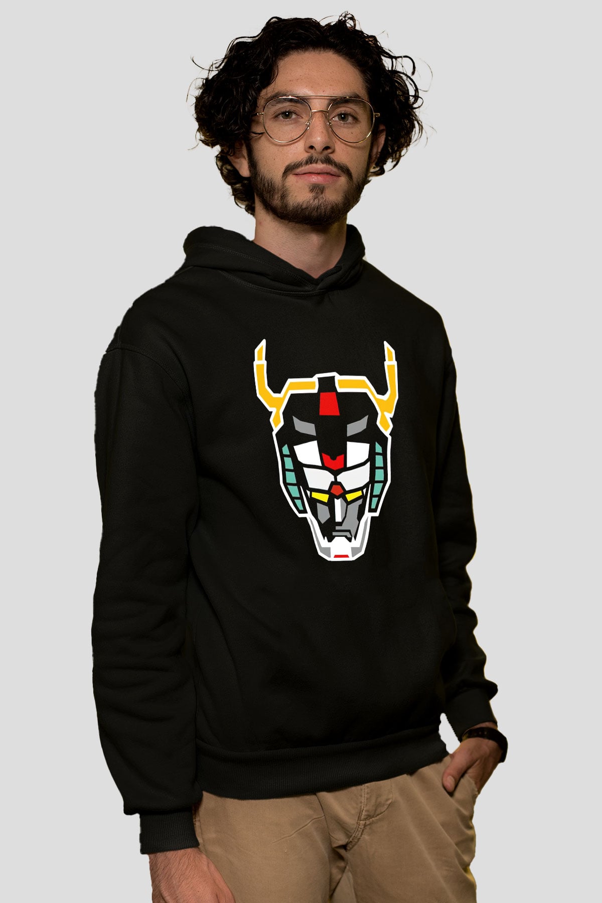 Voltron Siyah Unisex Kapüşonlu Sweatshirt