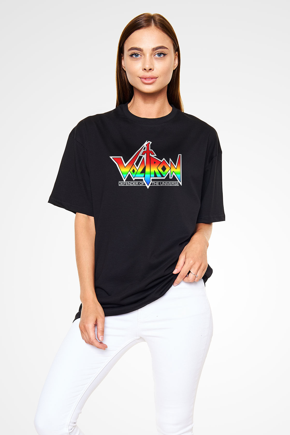Voltron Siyah Unisex Oversize Tişört