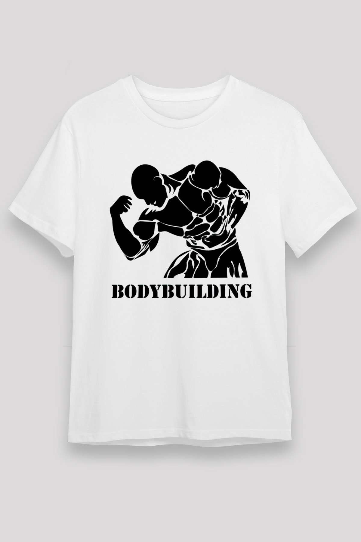 Vücut geliştirme Beyaz Unisex Tişört T-Shirt - TişörtFabrikası