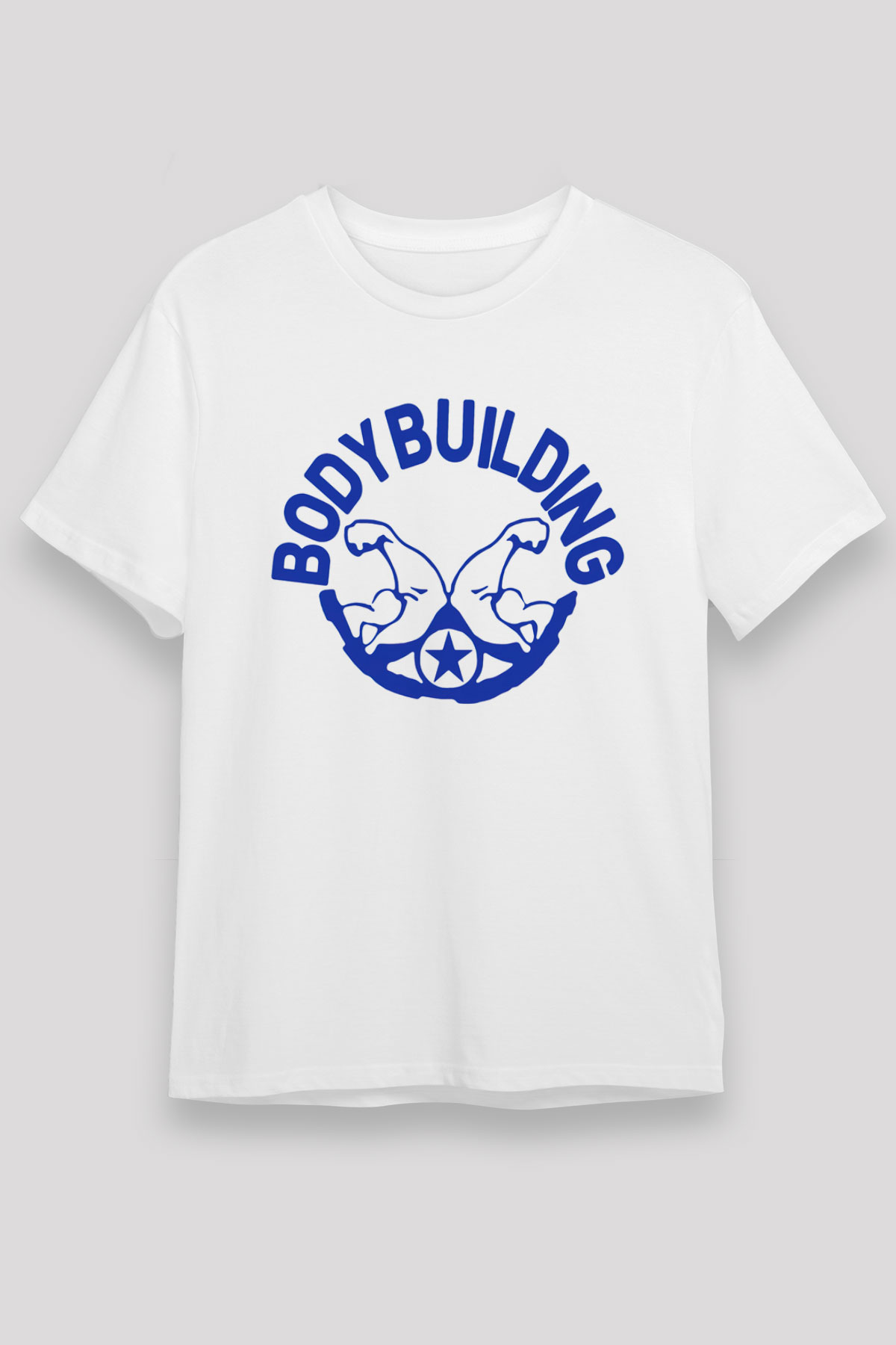Vücut geliştirme Beyaz Unisex Tişört T-Shirt - TişörtFabrikası
