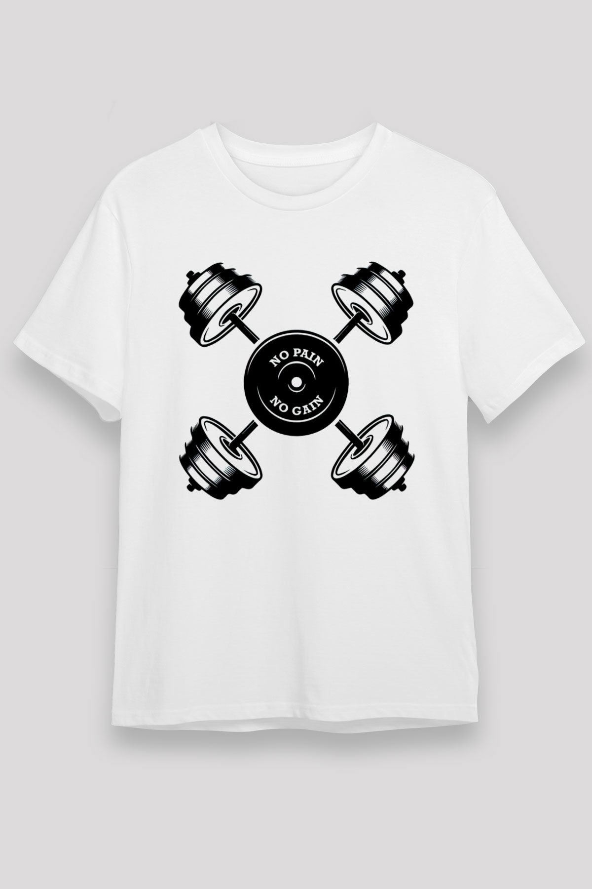 Vücut geliştirme Beyaz Unisex Tişört T-Shirt - TişörtFabrikası