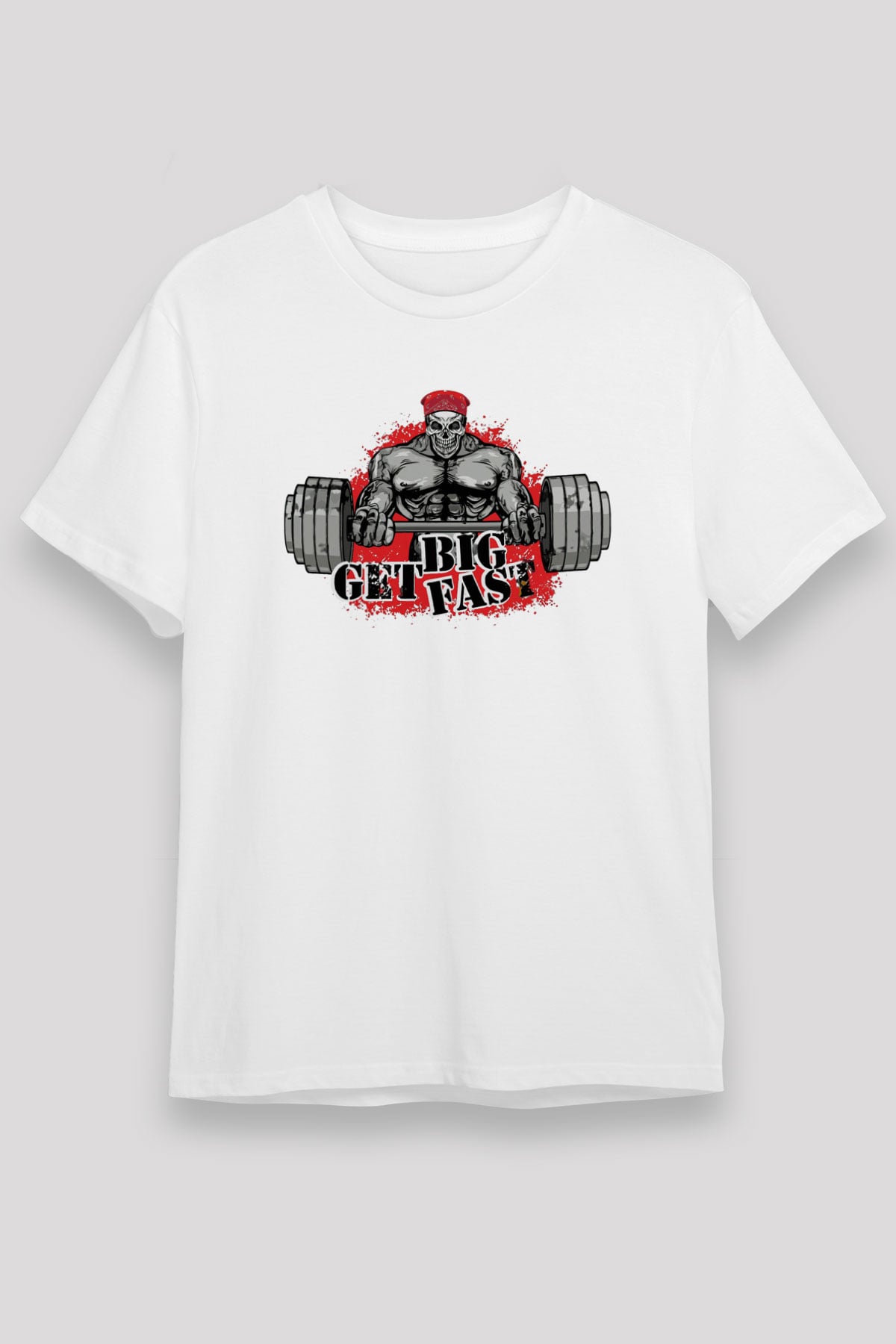 Vücut geliştirme Beyaz Unisex Tişört T-Shirt - TişörtFabrikası