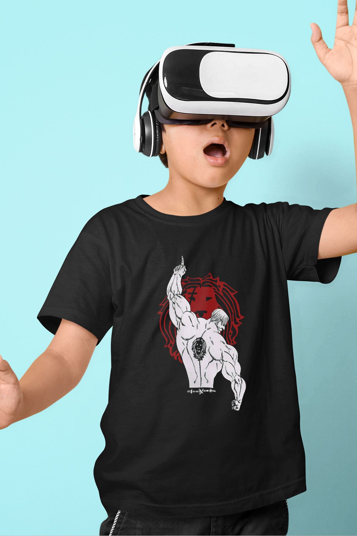 Vücut geliştirme Siyah Unisex Çocuk Tişört