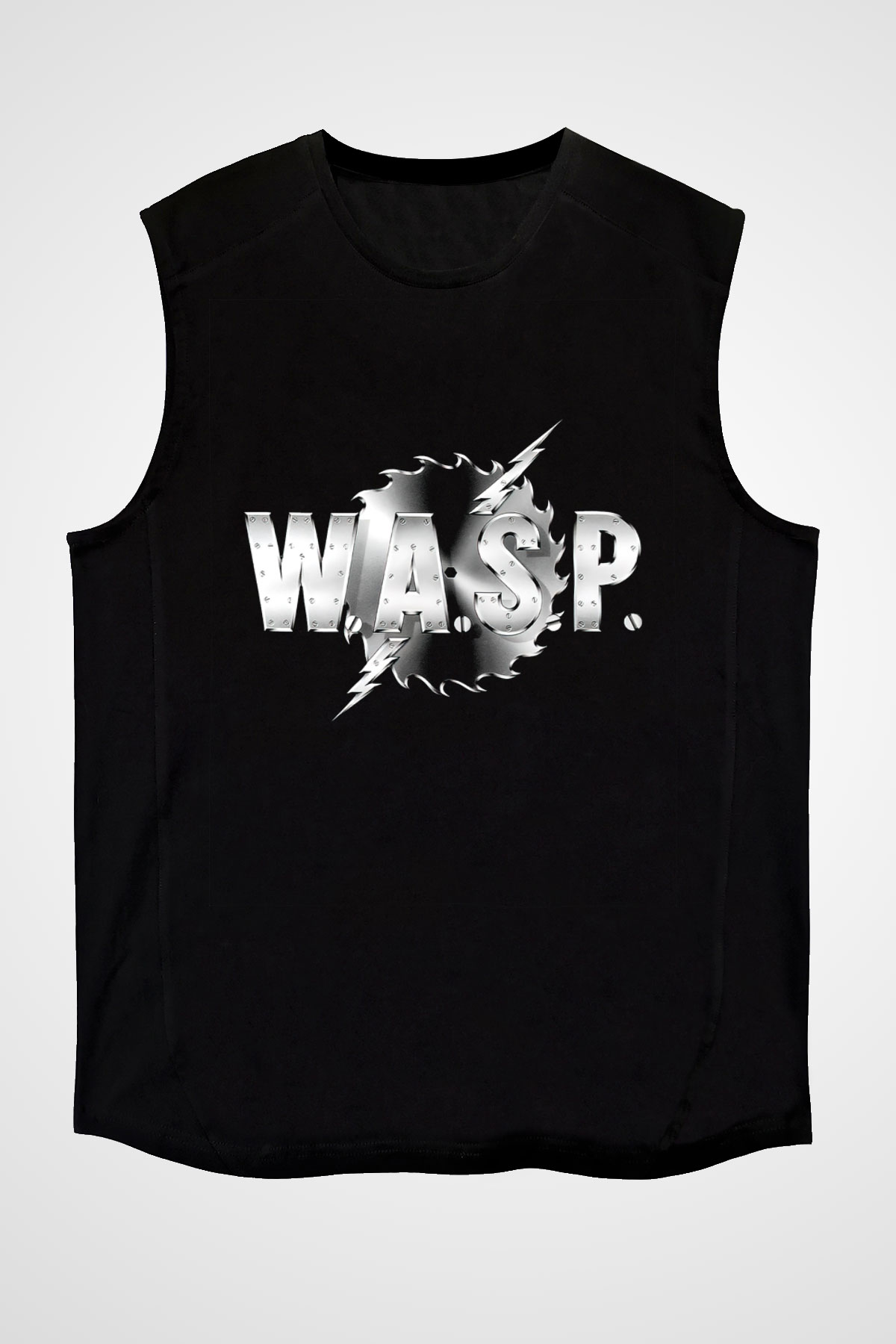 W.A.S.P Siyah Unisex Kolsuz Tişört