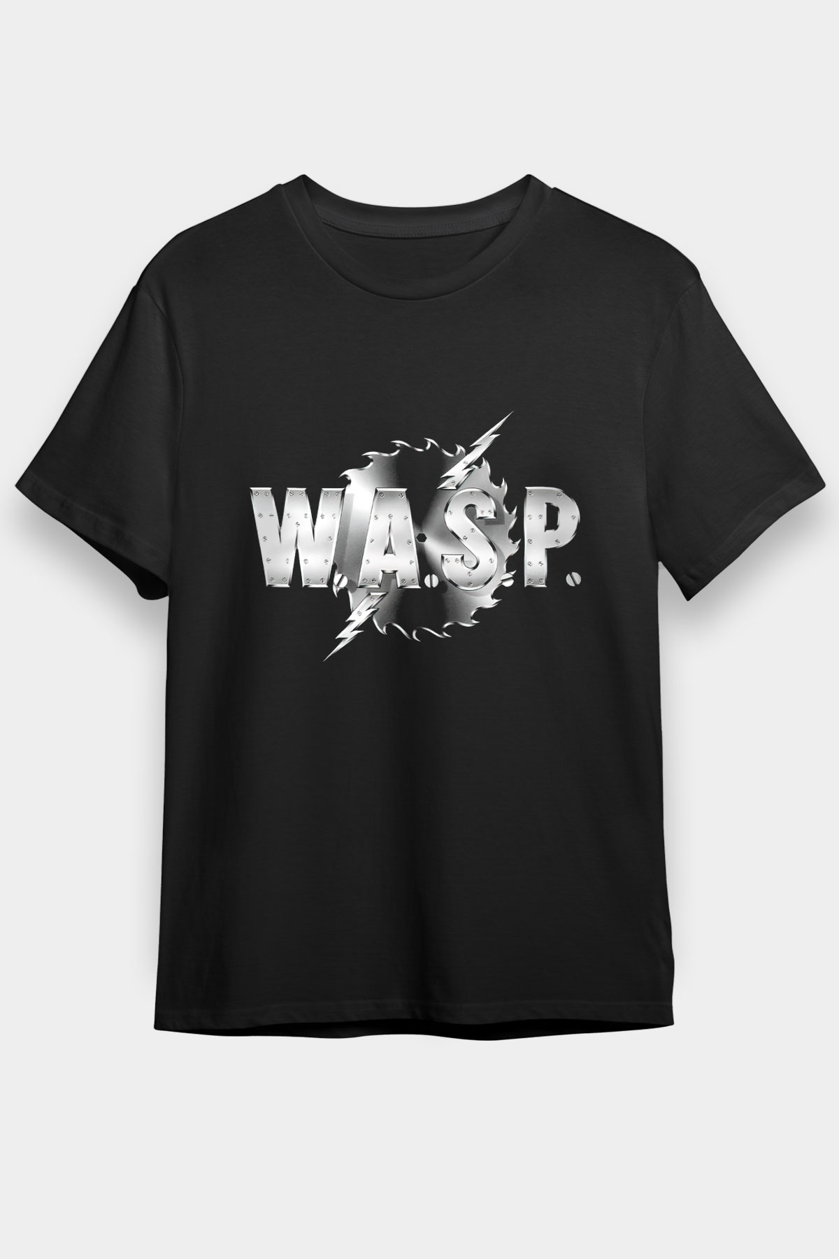 W.A.S.P Siyah Unisex Tişört T-Shirt - TişörtFabrikası