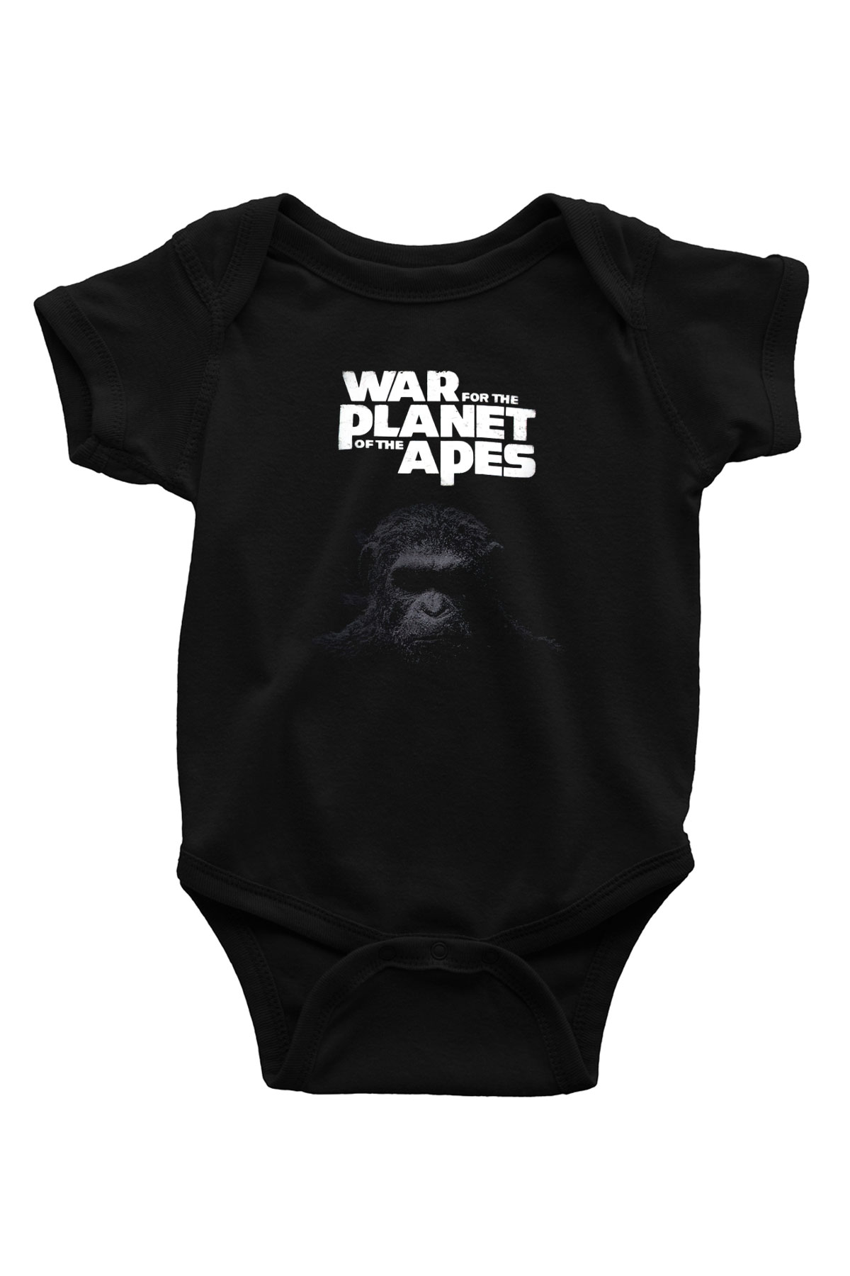 War for the Planet of the Apes Maymunlar Cehennemi Siyah Bebek Body - Zıbın