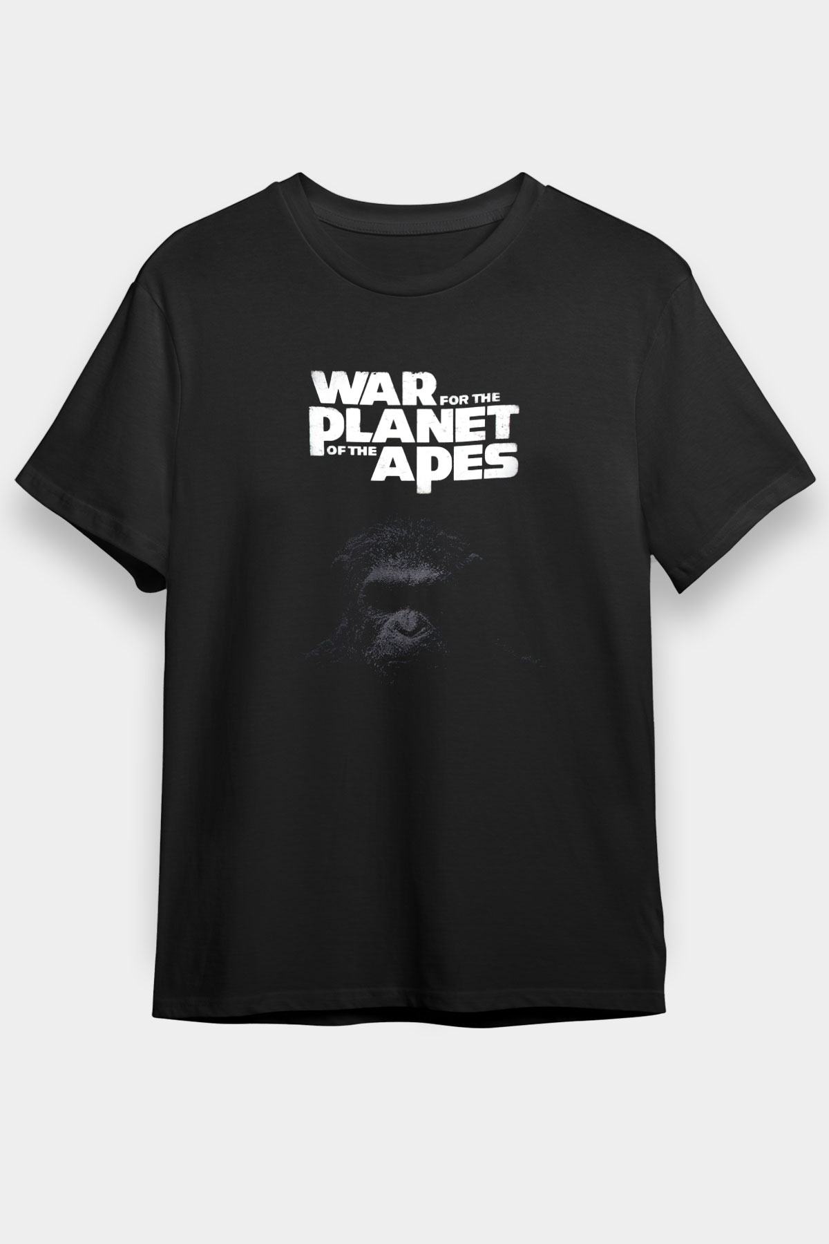 War for the Planet of the Apes Maymunlar Cehennemi Siyah Unisex Tişört T-Shirt
