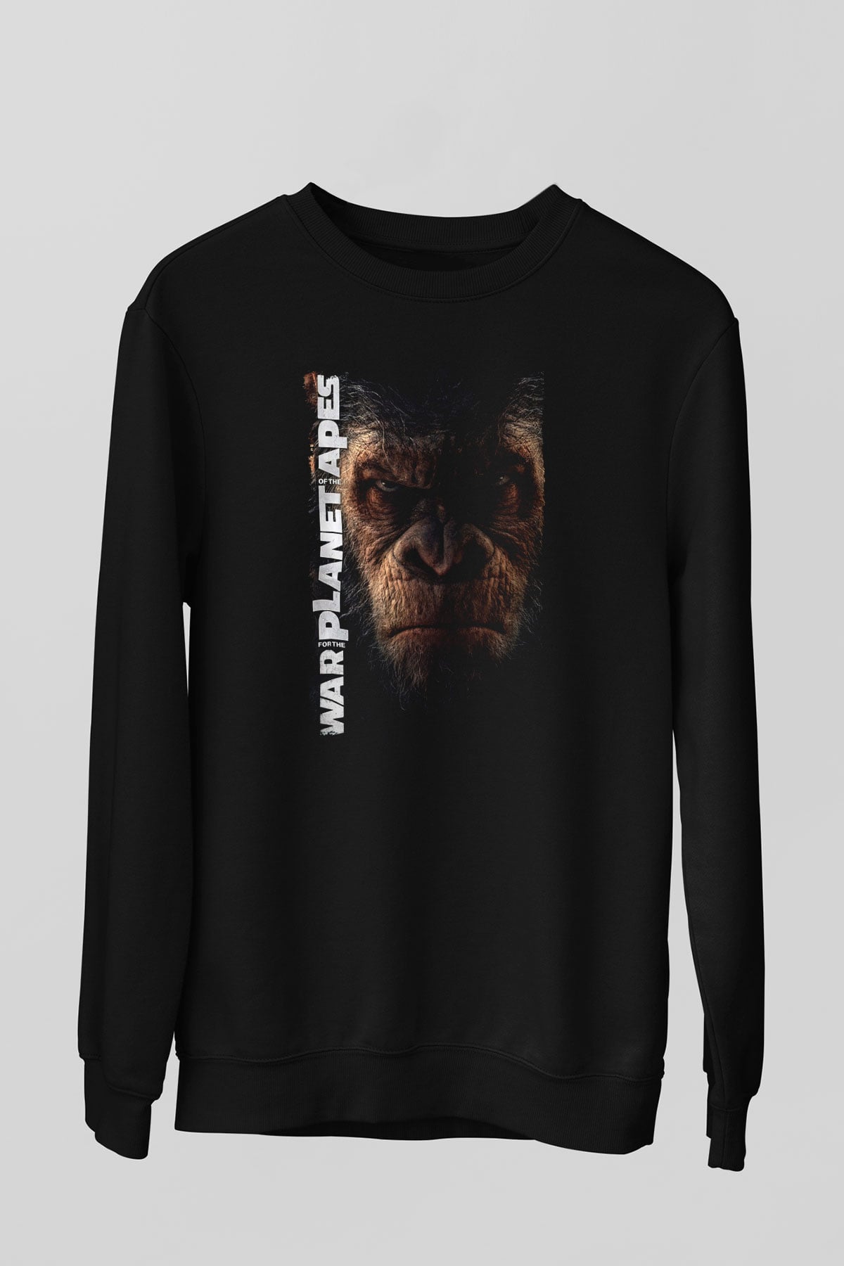 War for the Planet of the Apes Maymunlar Cehennemi Siyah Unisex Sweatshirt