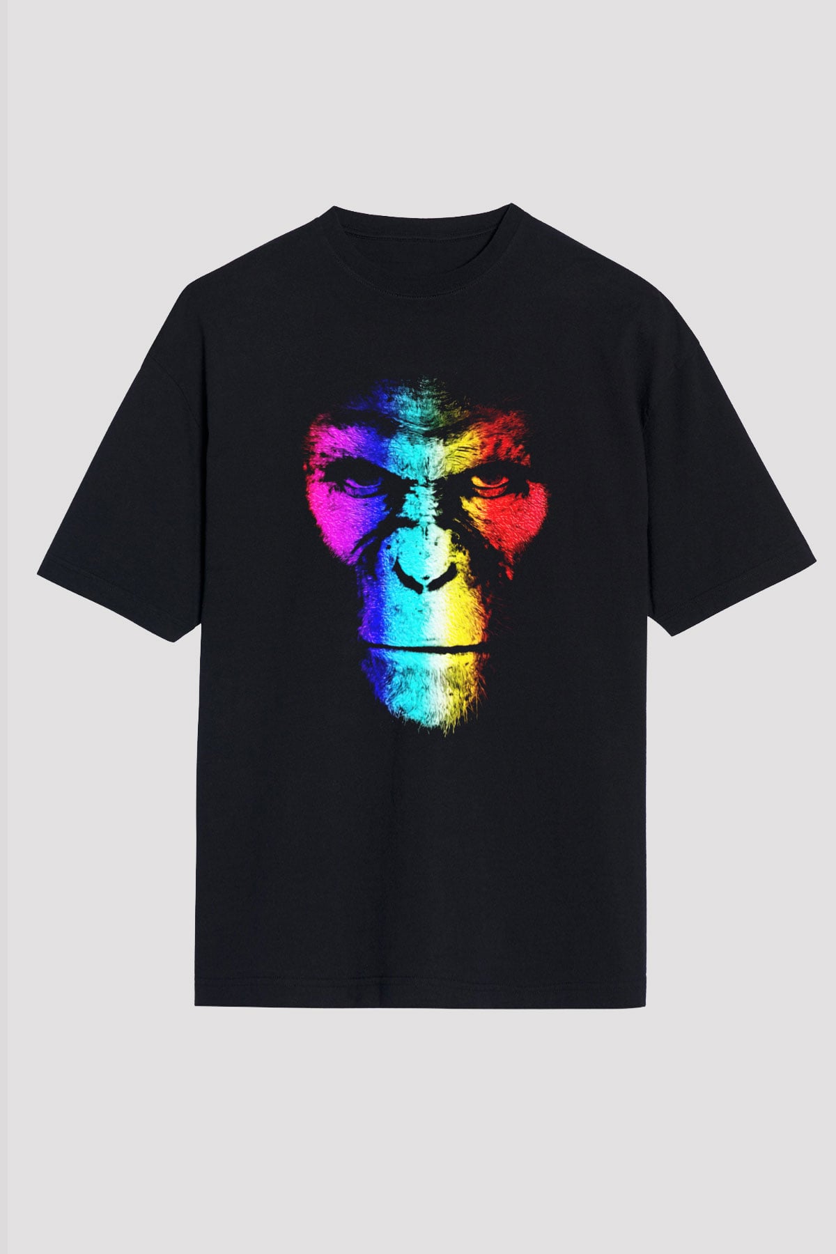 War for the Planet of the Apes Maymunlar Cehennemi Siyah Unisex Oversize Tişört T-Shirt