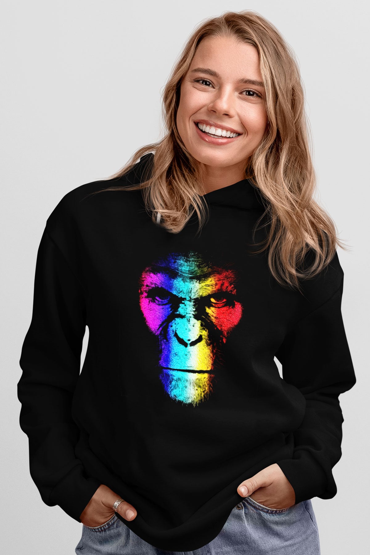 War for the Planet of the Apes Maymunlar Cehennemi Siyah Unisex Hoodie
