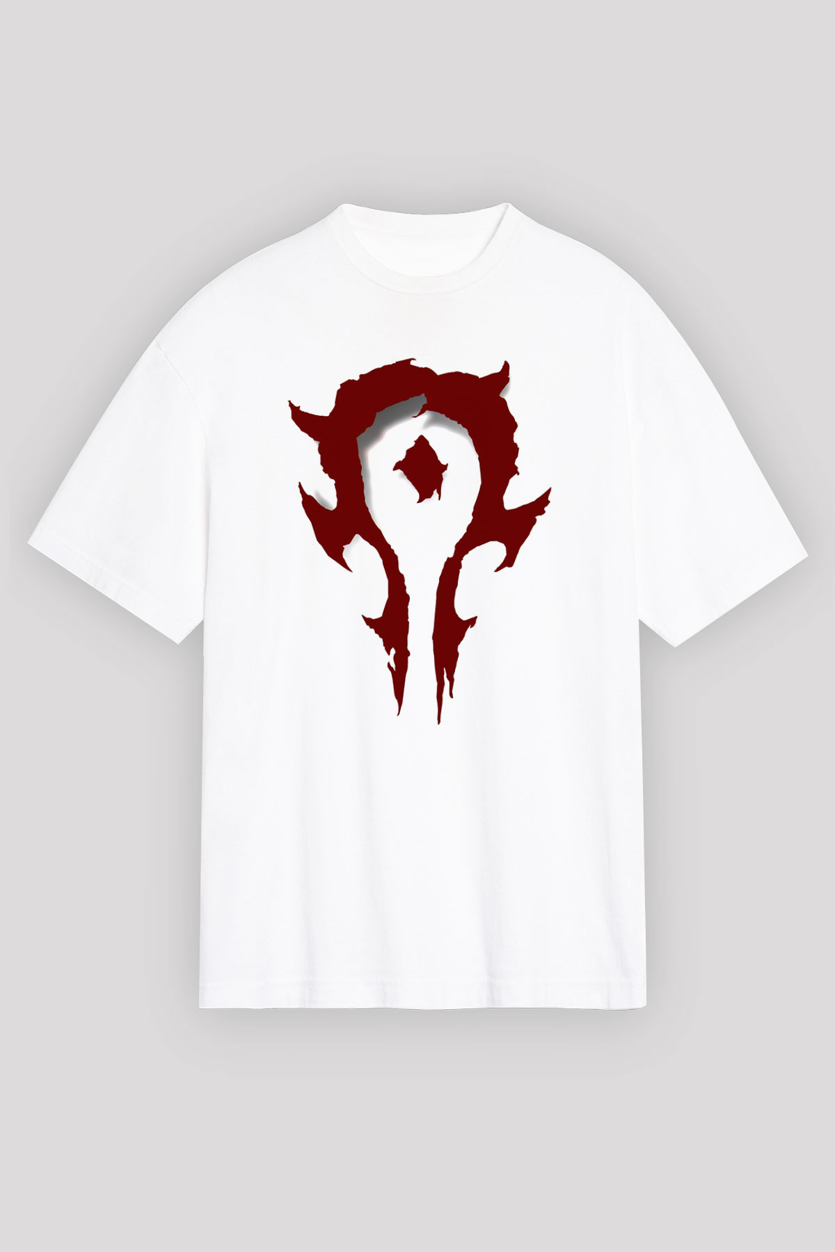 Warcraft Beyaz Unisex Oversize Tişört T-Shirt
