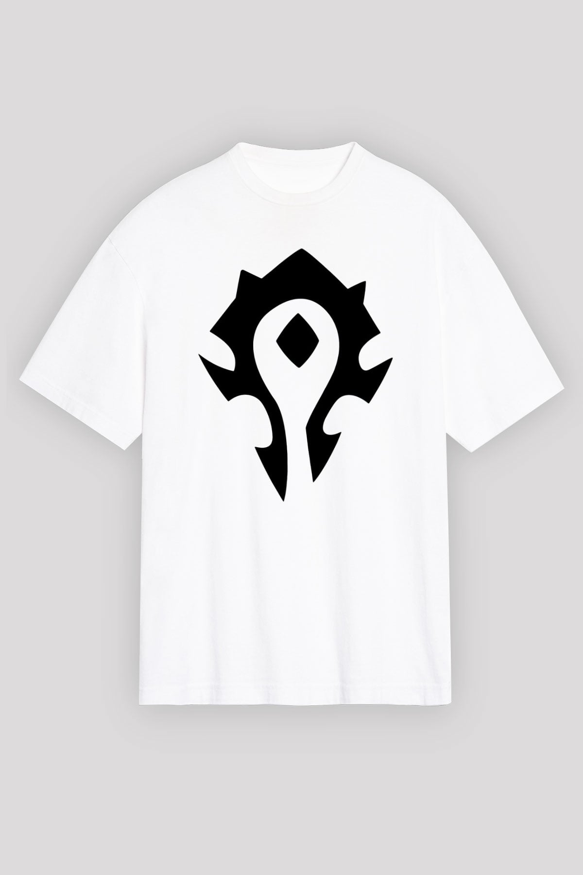 Warcraft Beyaz Unisex Oversize Tişört T-Shirt
