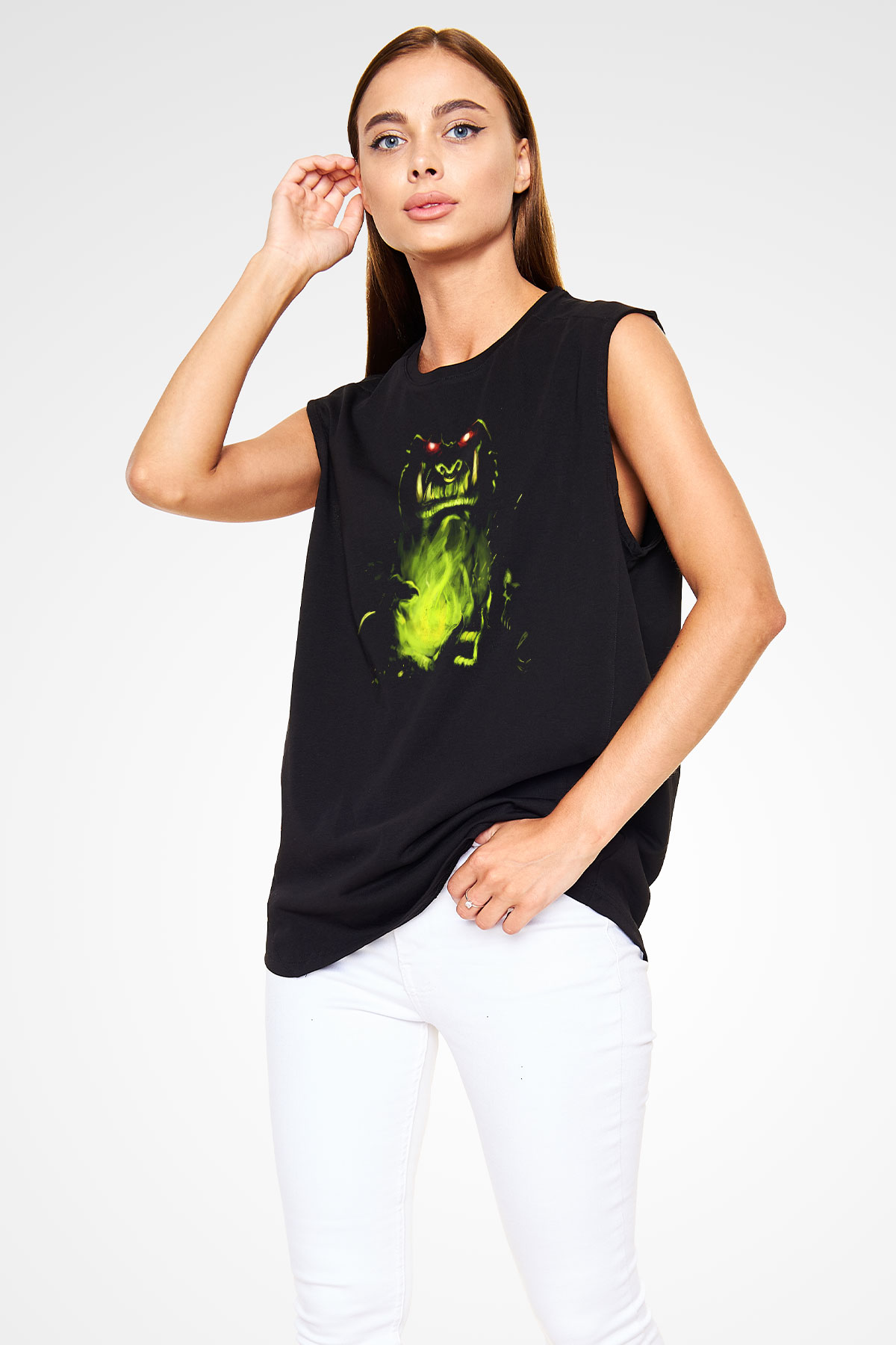 Warcraft Siyah Unisex Kolsuz Tişört