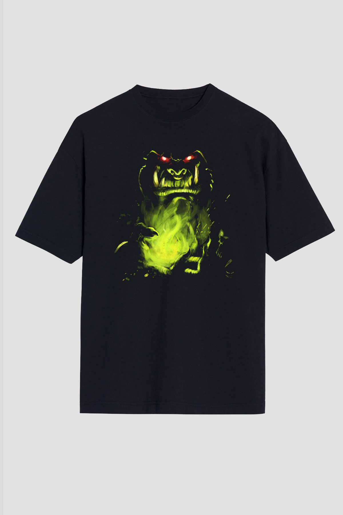 Warcraft Siyah Unisex Oversize Tişört T-Shirt