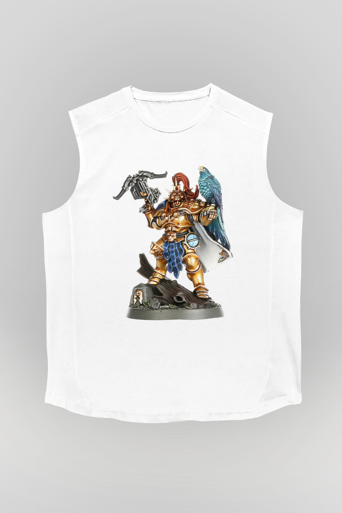 Warhammer Beyaz Unisex Kolsuz Tişört