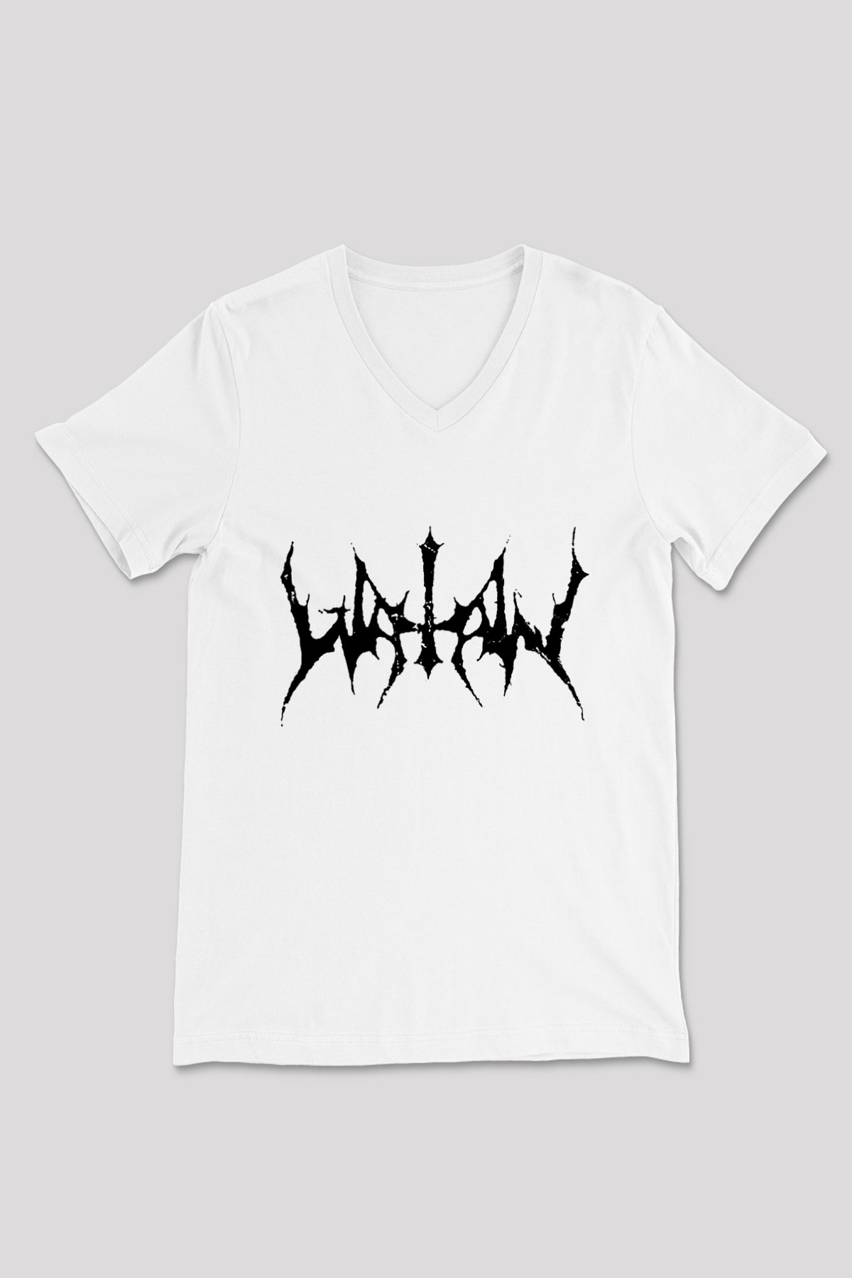 Watain Beyaz Unisex V Yaka Tişört T-Shirt