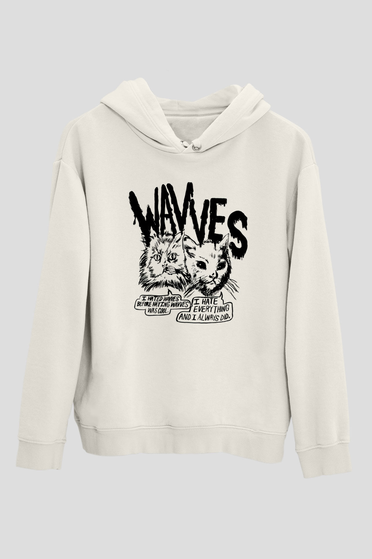 Wavves Beyaz Unisex Hoodie