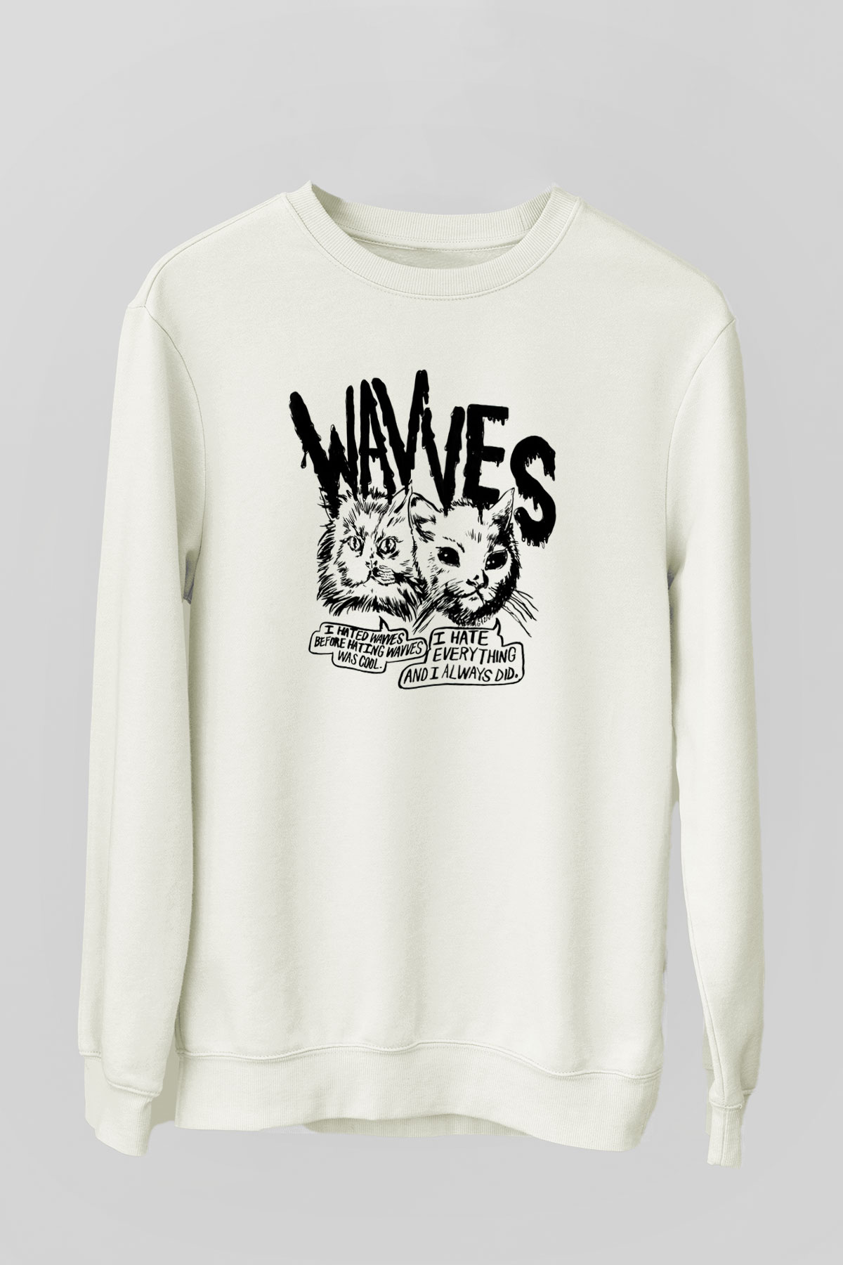 Wavves Beyaz Unisex Sweatshirt