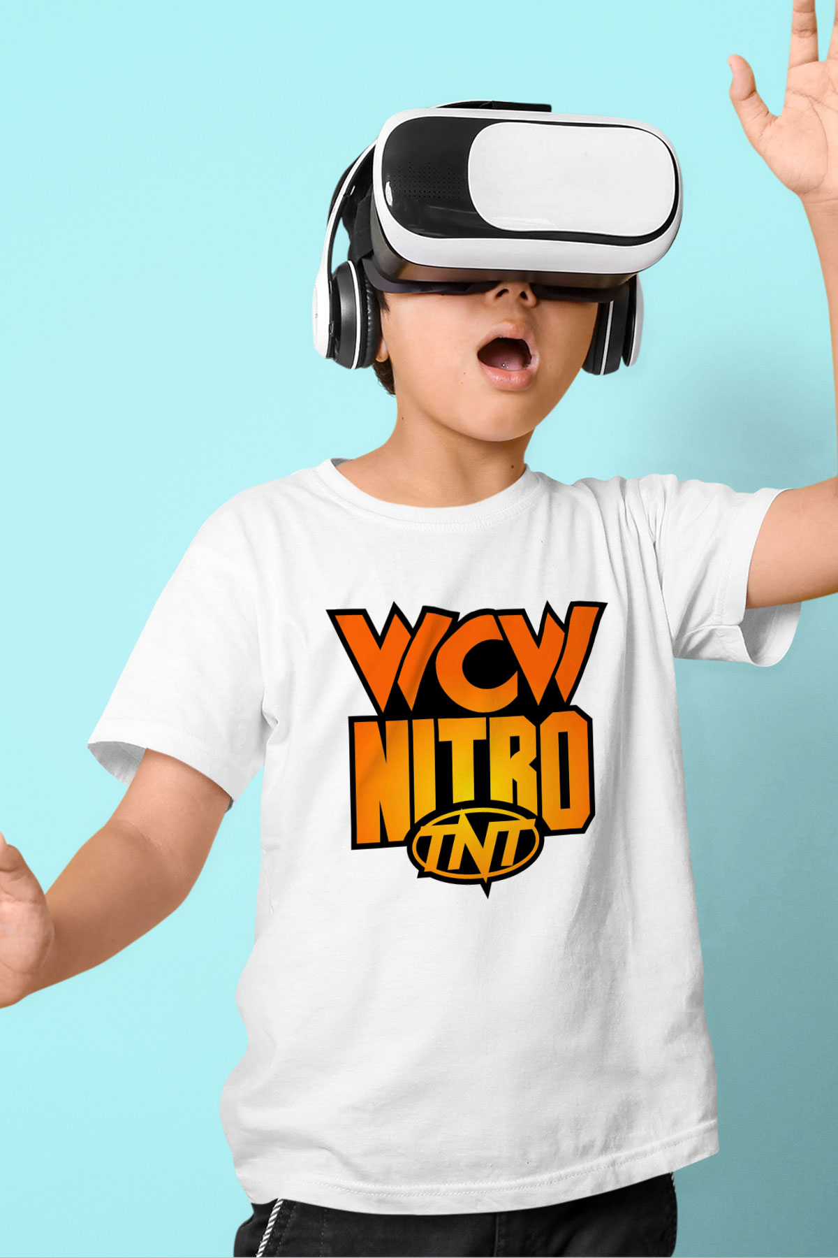 WCW Beyaz Unisex  Çocuk Tişört