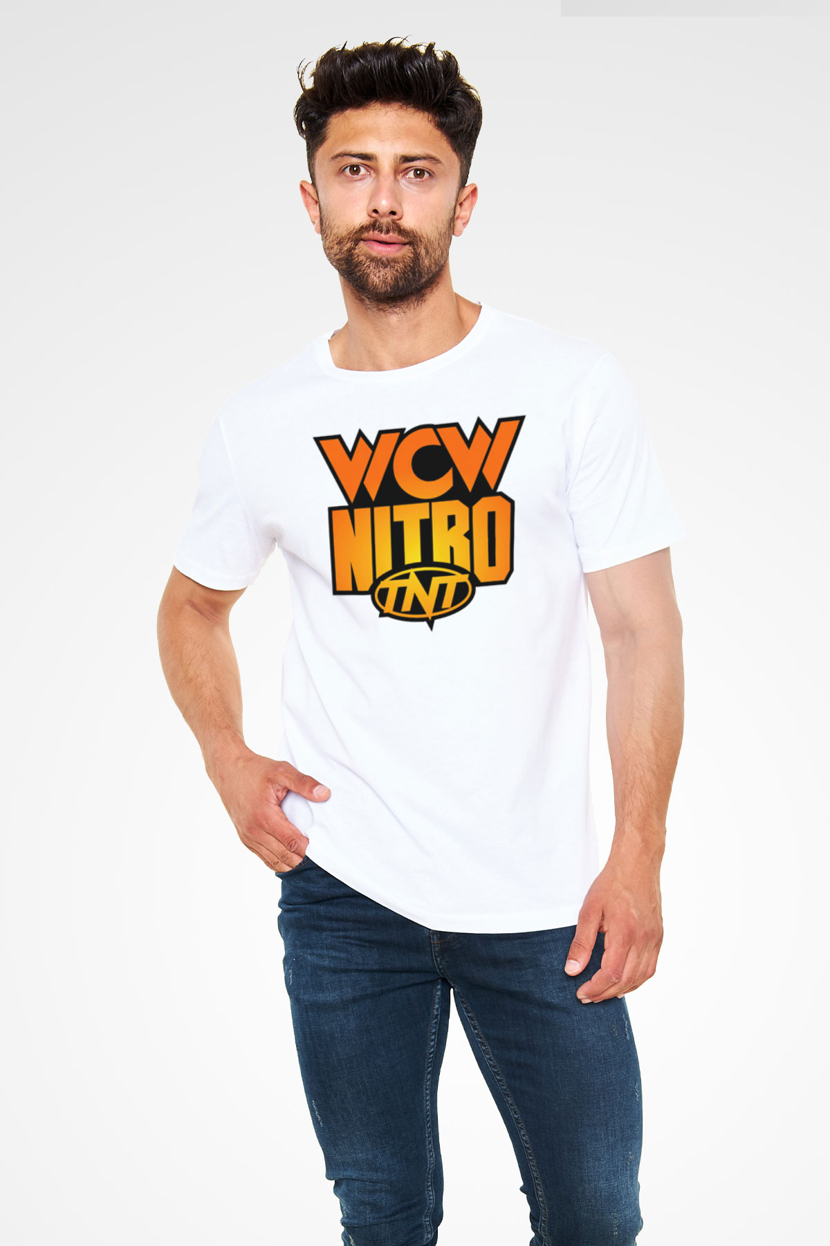 WCW Beyaz Unisex Tişört
