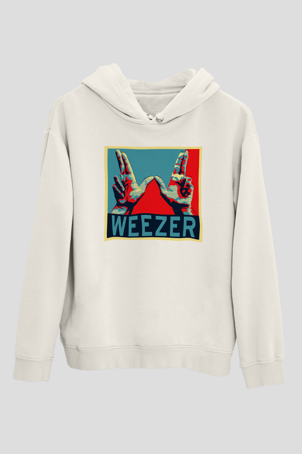 Weezer Beyaz Unisex Hoodie