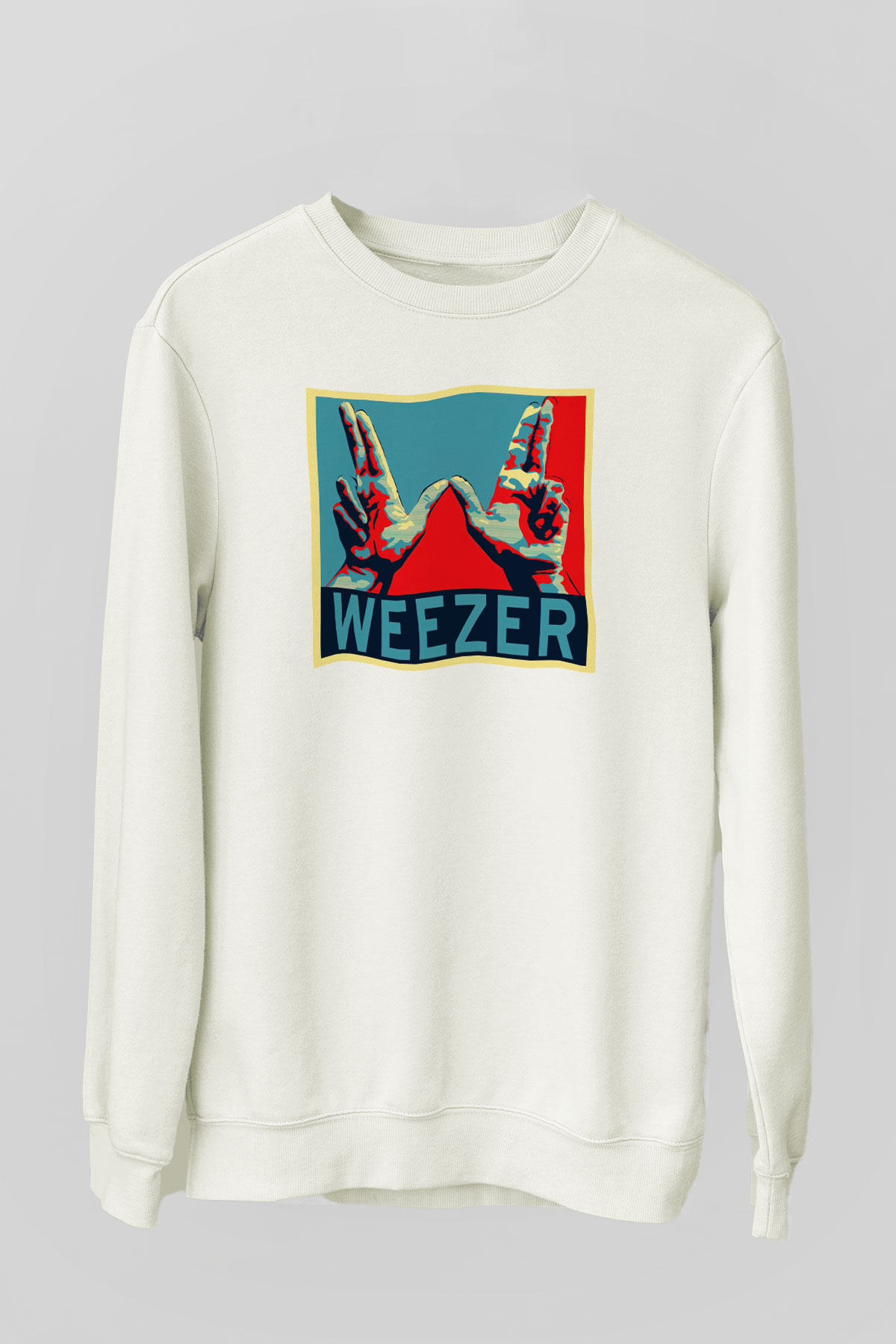 Weezer Beyaz Unisex Sweatshirt