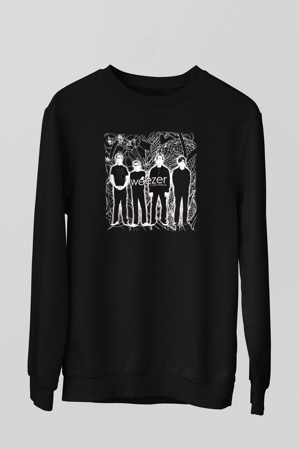 Weezer Siyah Unisex Sweatshirt