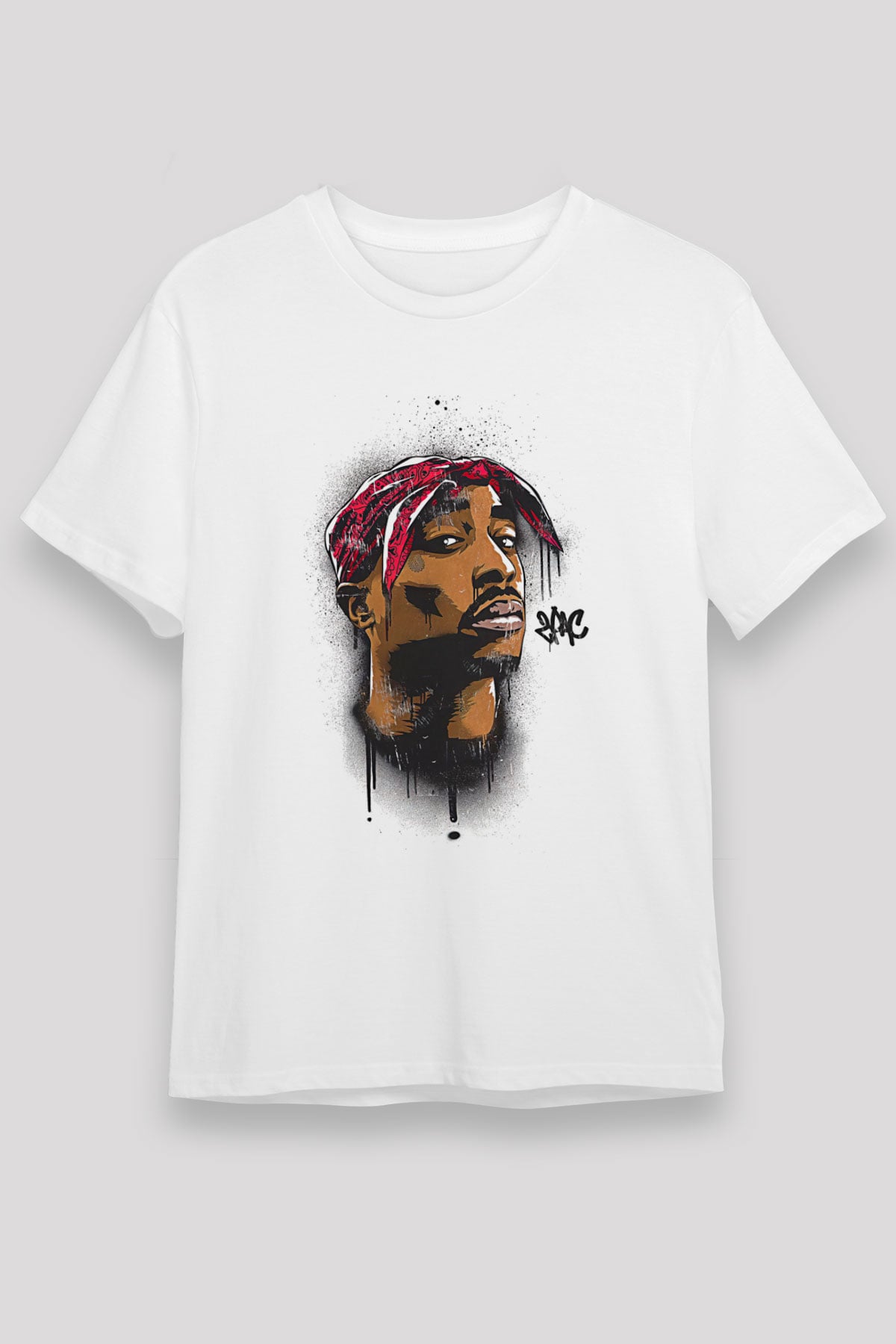 West Side Connection Baskılı Unisex Beyaz Tişört - Tshirt