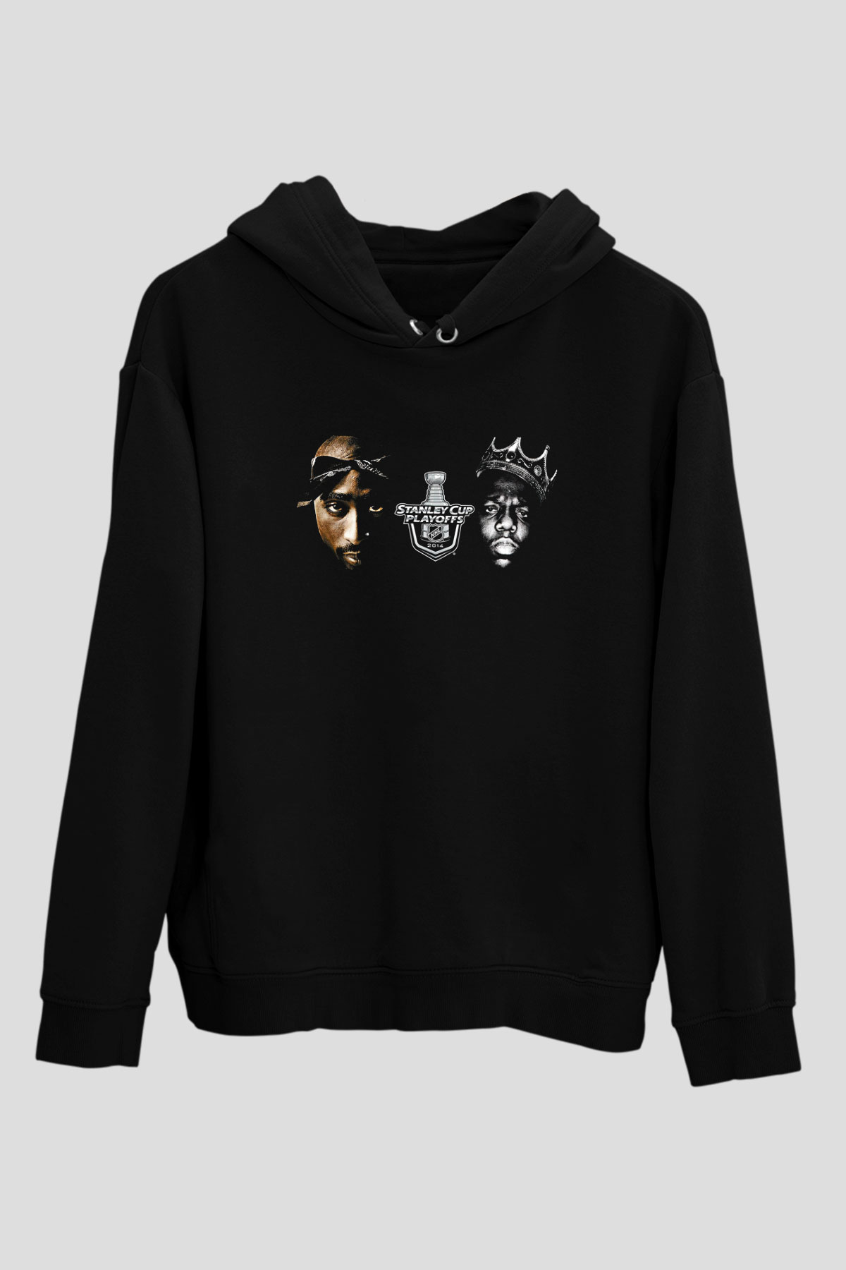 West Side Connection Baskılı Unisex Siyah Hoodie
