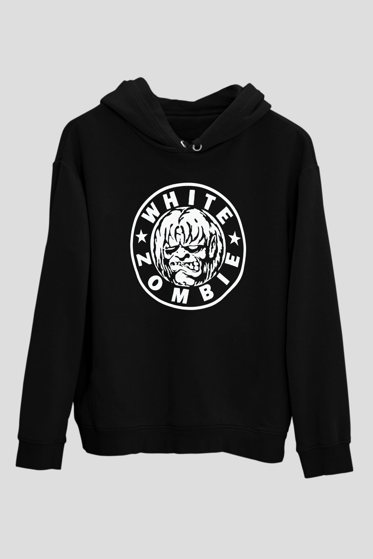 White Zombie Siyah Unisex Kapşonlu Sweatshirt
