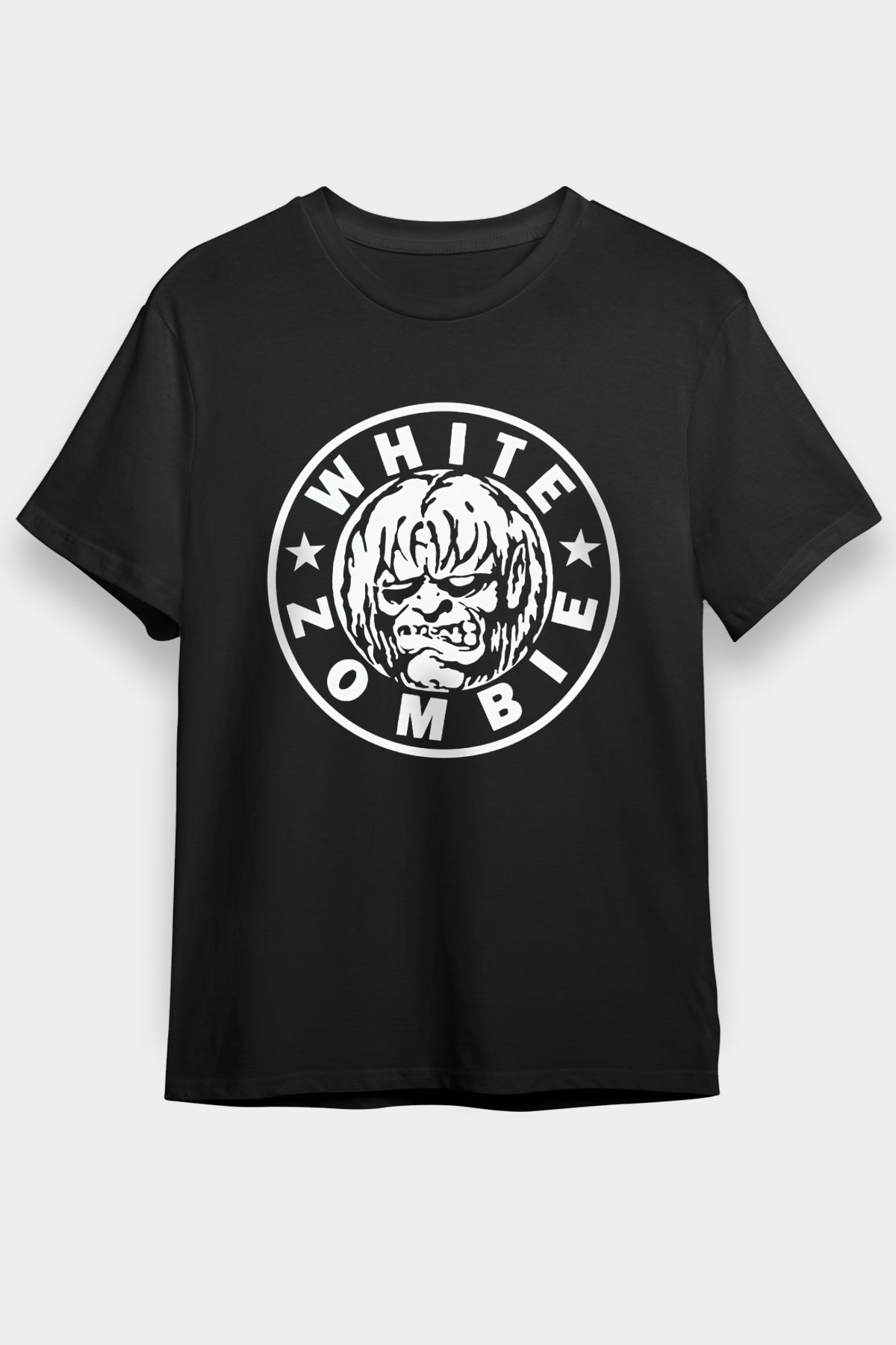 White Zombie Siyah Unisex Tişört T-Shirt - TişörtFabrikası