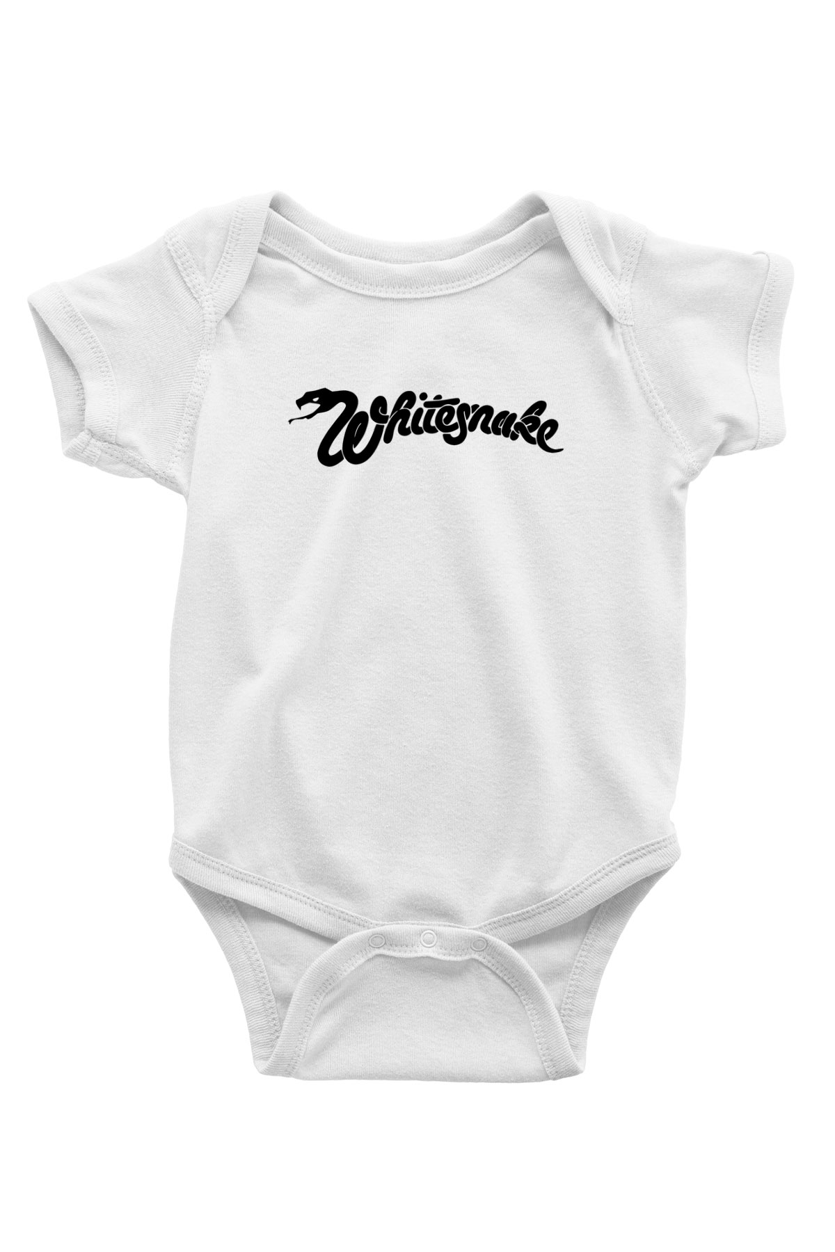 Whitesnake Baskılı Beyaz Unisex Bebek Body - Zıbın