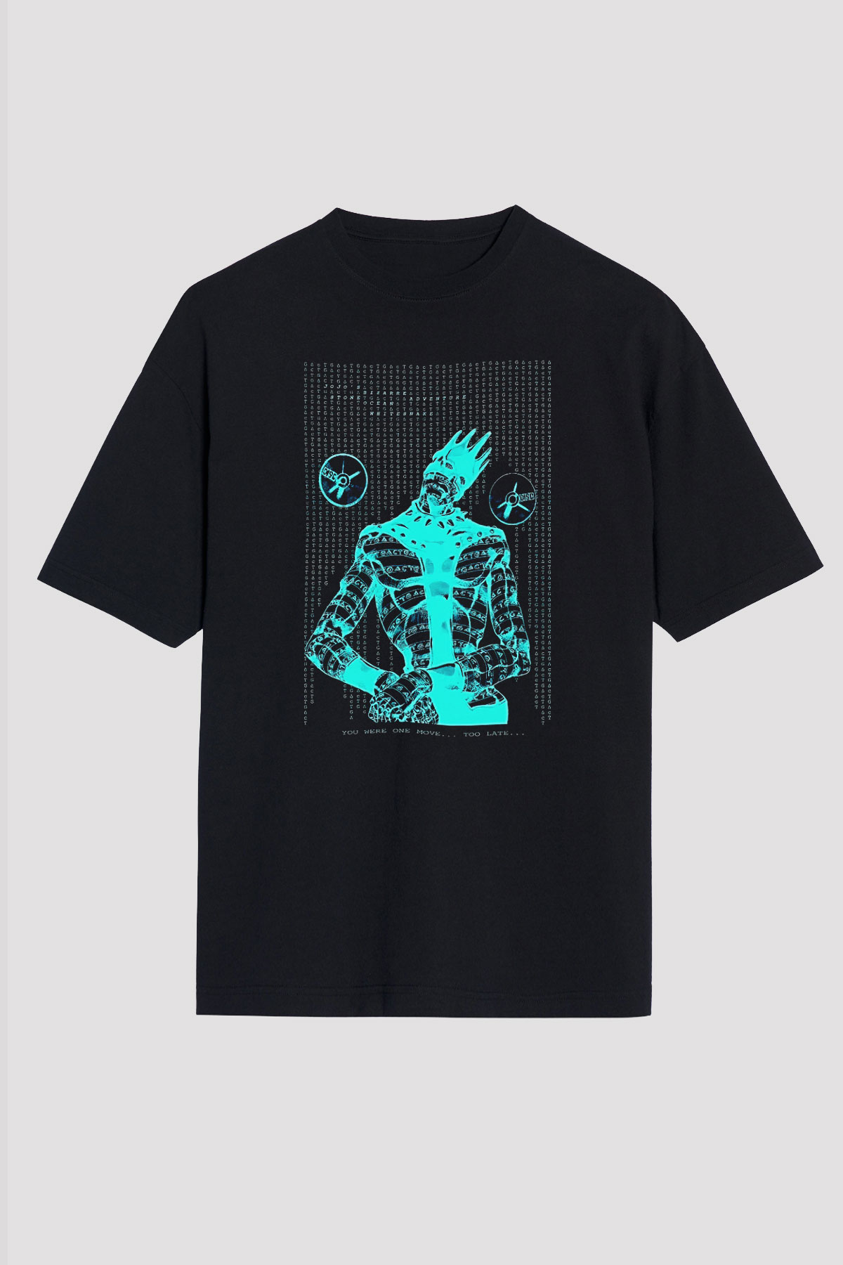 Whitesnake Baskılı Unisex Siyah Oversize Tişört - Tshirt