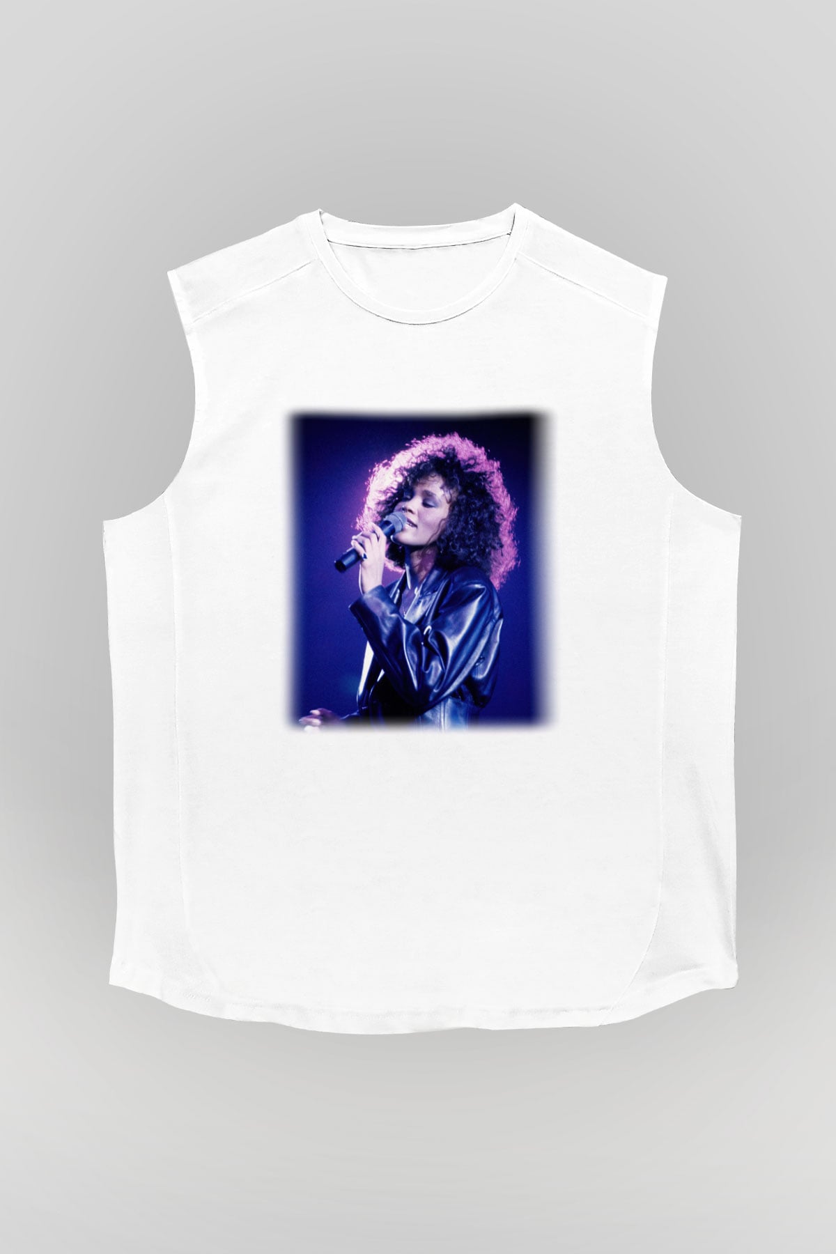 Whitney Houston Beyaz Unisex Kolsuz Tişört