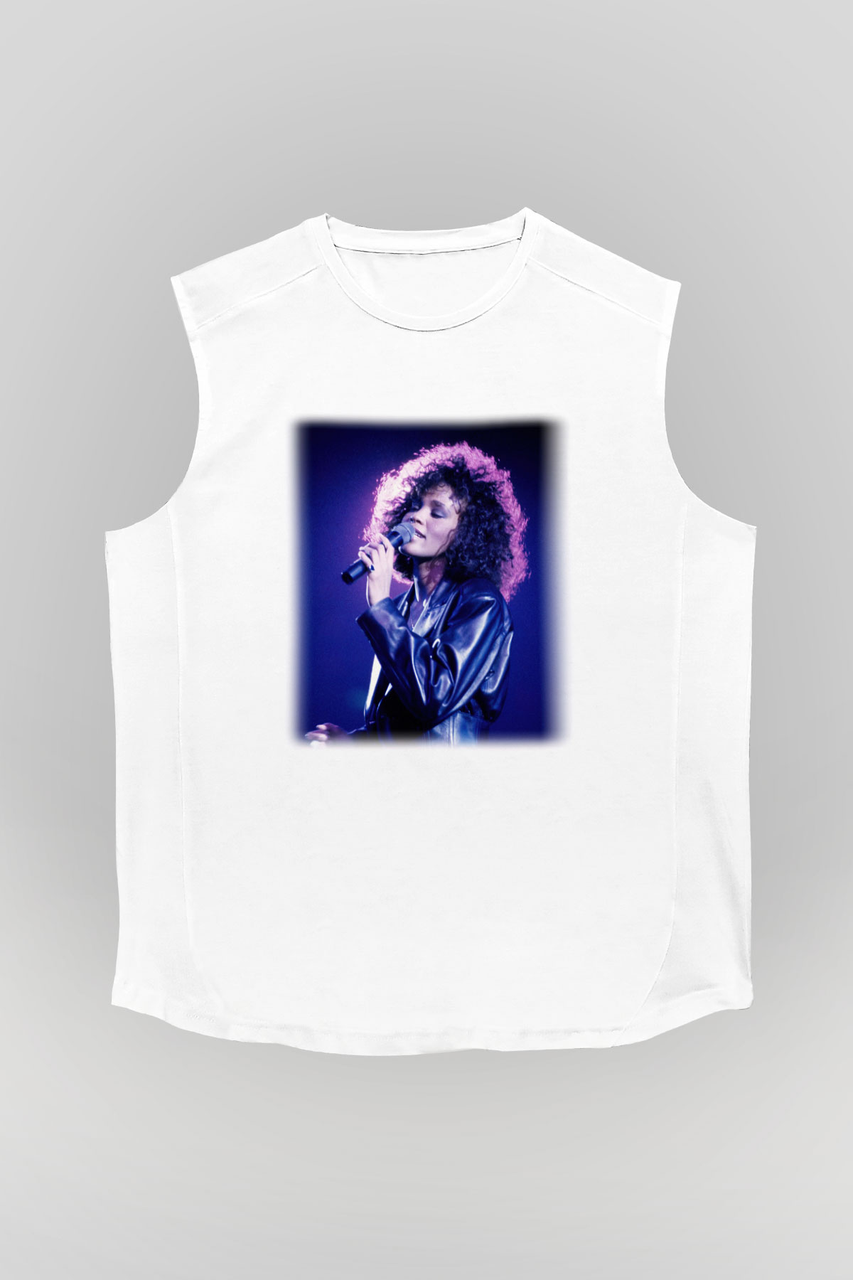 Whitney Houston Beyaz Unisex Kolsuz Tişört