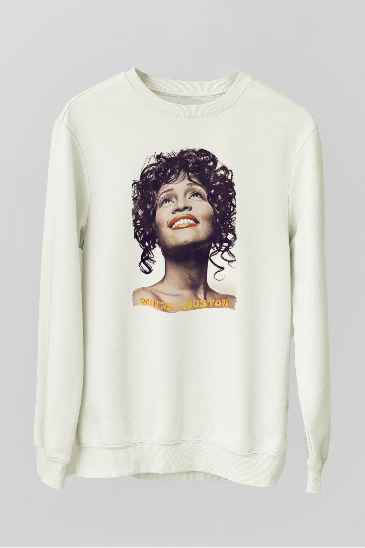 Whitney Houston Beyaz Unisex Sweatshirt