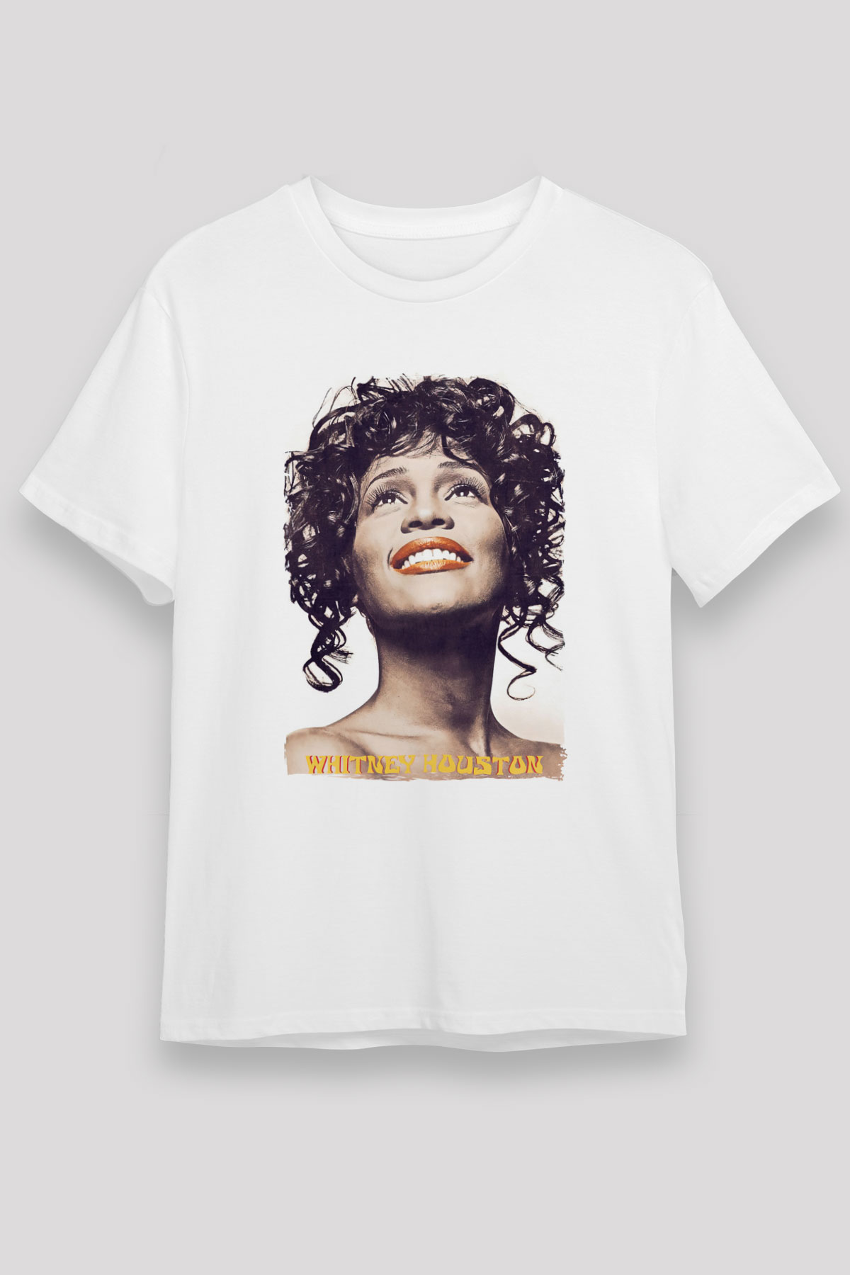 Whitney Houston Beyaz Unisex Tişört T-Shirt - TişörtFabrikası