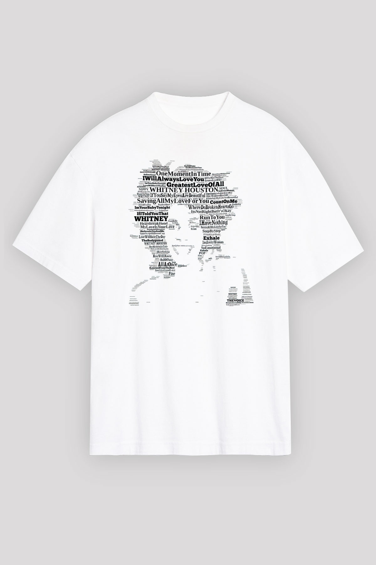 Whitney Houston Beyaz Oversize Tişört Oversize T-shirt - TişörtFabrikası