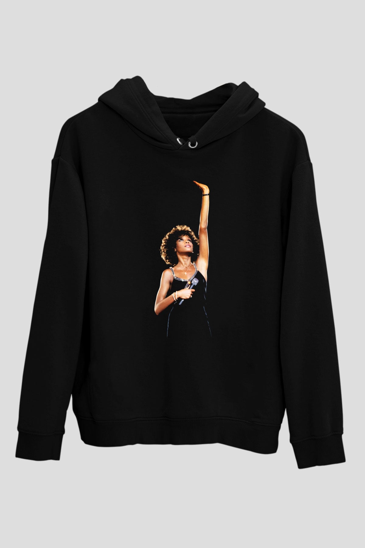 Whitney Houston Siyah Unisex Hoodie