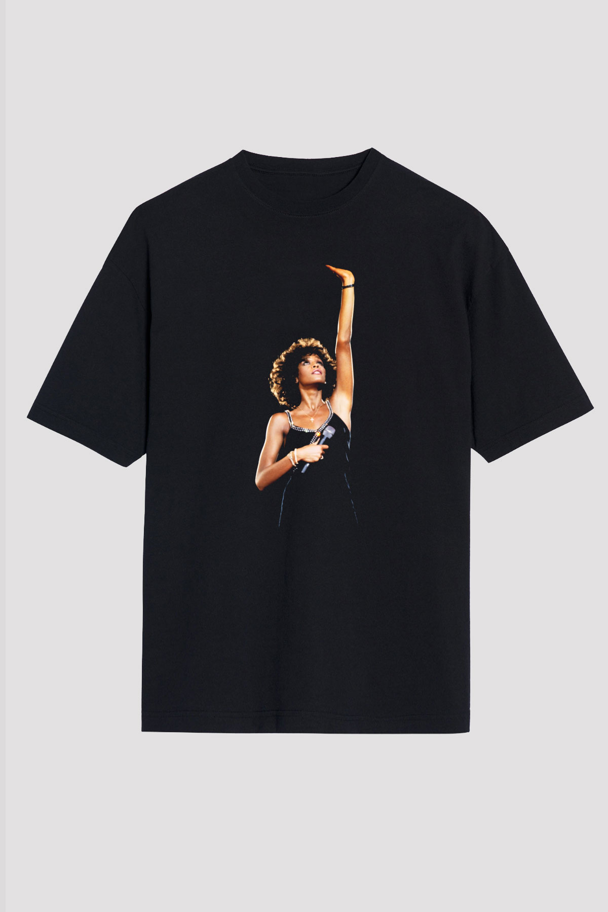 Whitney Houston Siyah Unisex Oversize Tişört T-Shirt