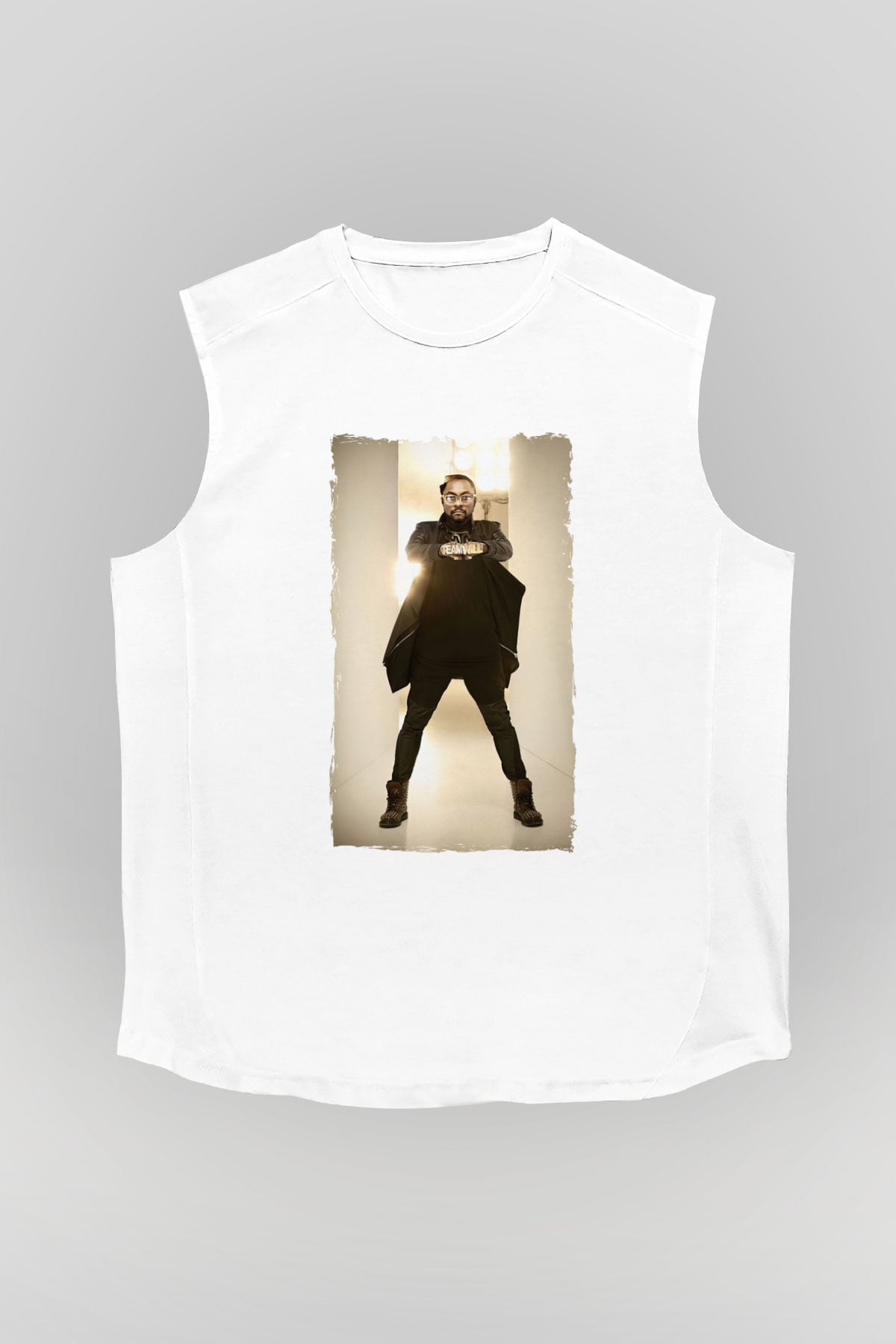 Will.I.Am Beyaz Unisex Kolsuz Tişört