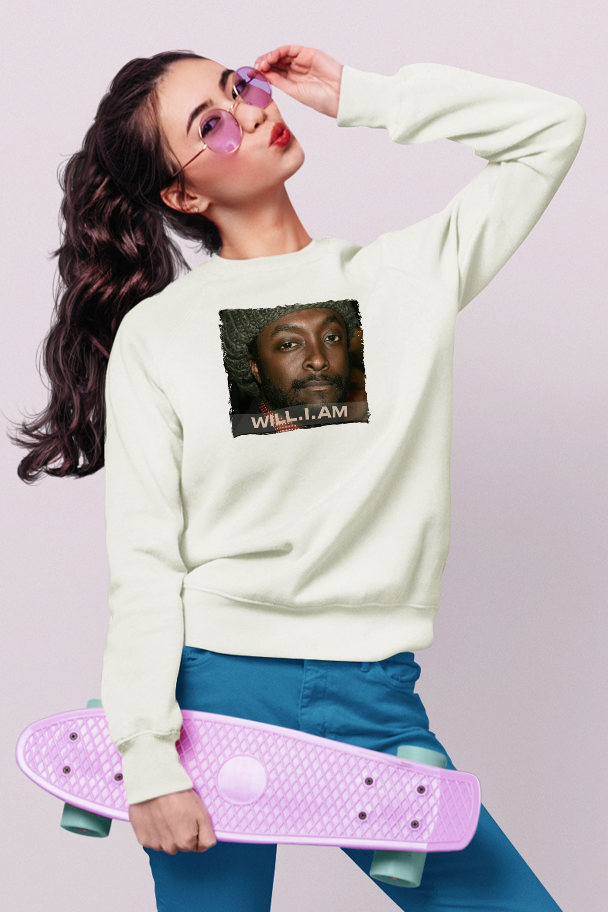 Will.I.Am Beyaz Unisex Sweatshirt